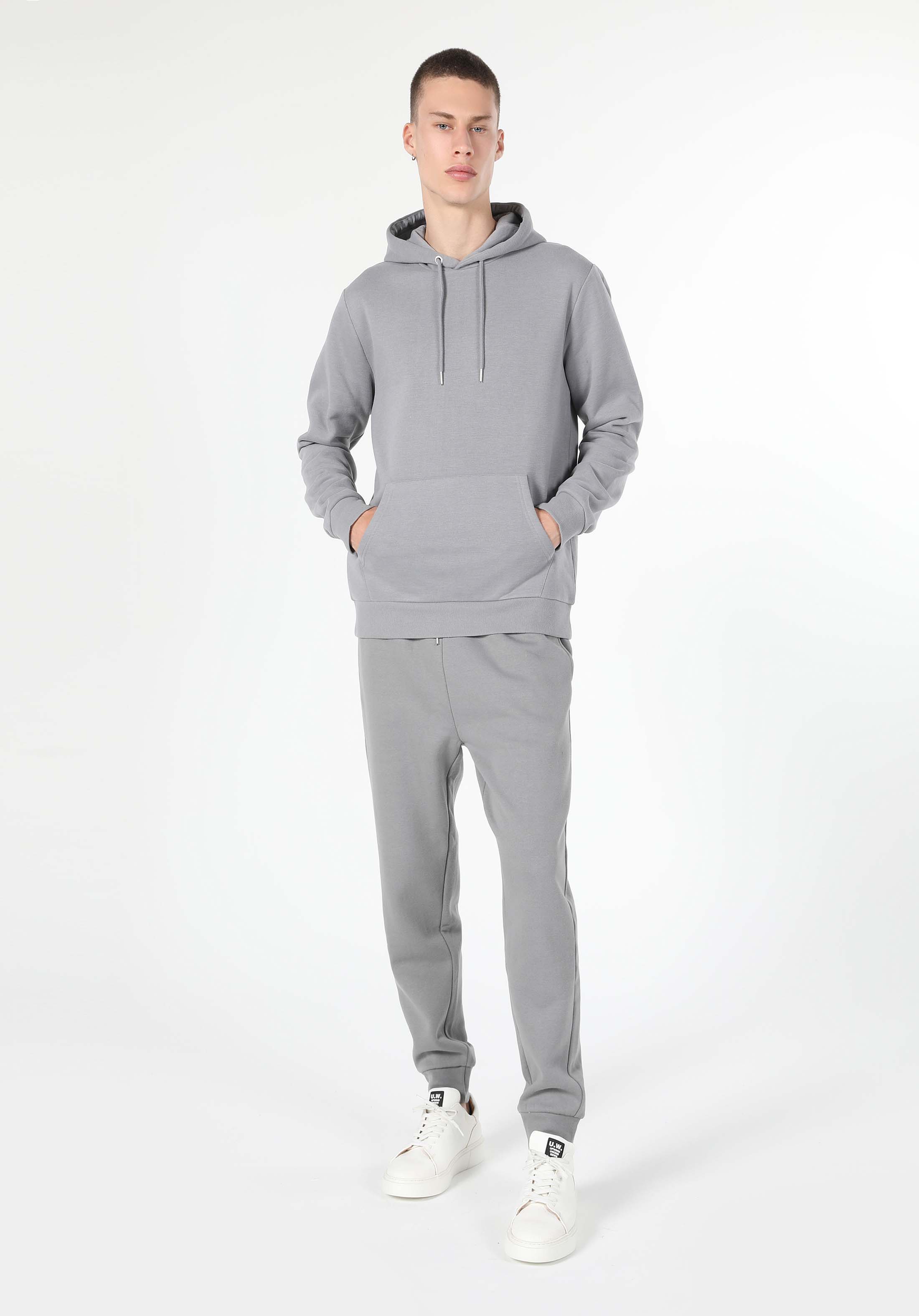 Regular Fit   Erkek Gri Sweatshirt