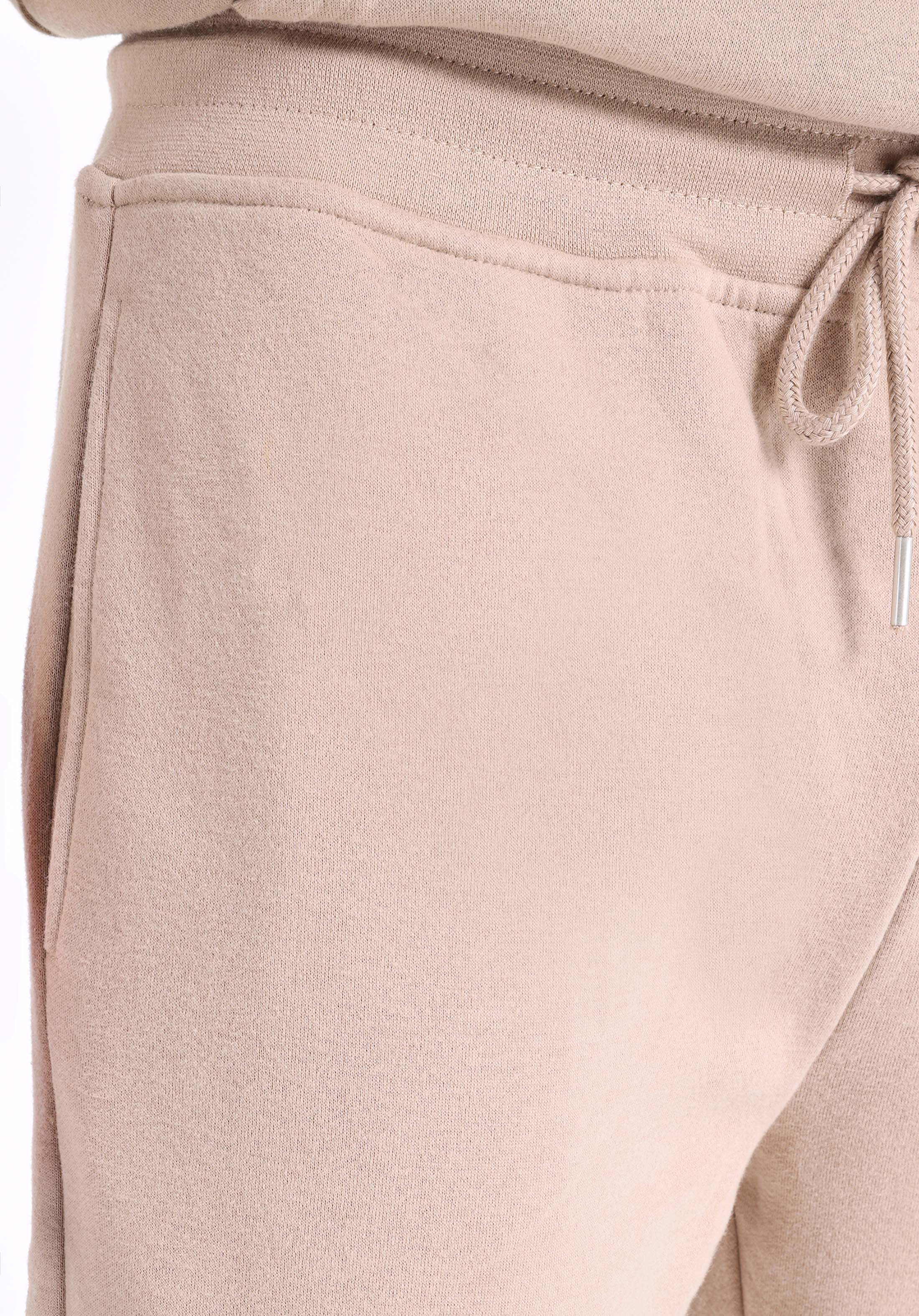 Slim Fit Orta Bel Düz Erkek Bej Eşofman Altı