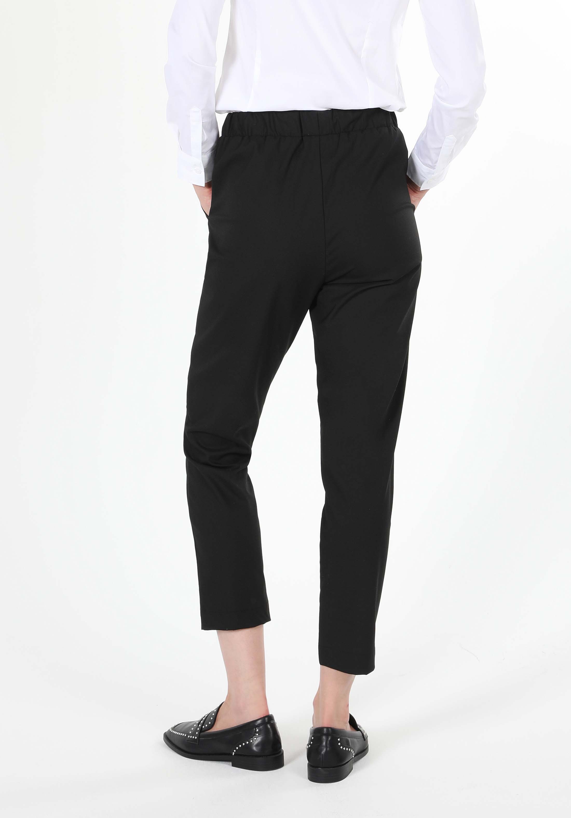 Regular Fit Düşük Bel Düz Paça Kadın Siyah  Pantolon