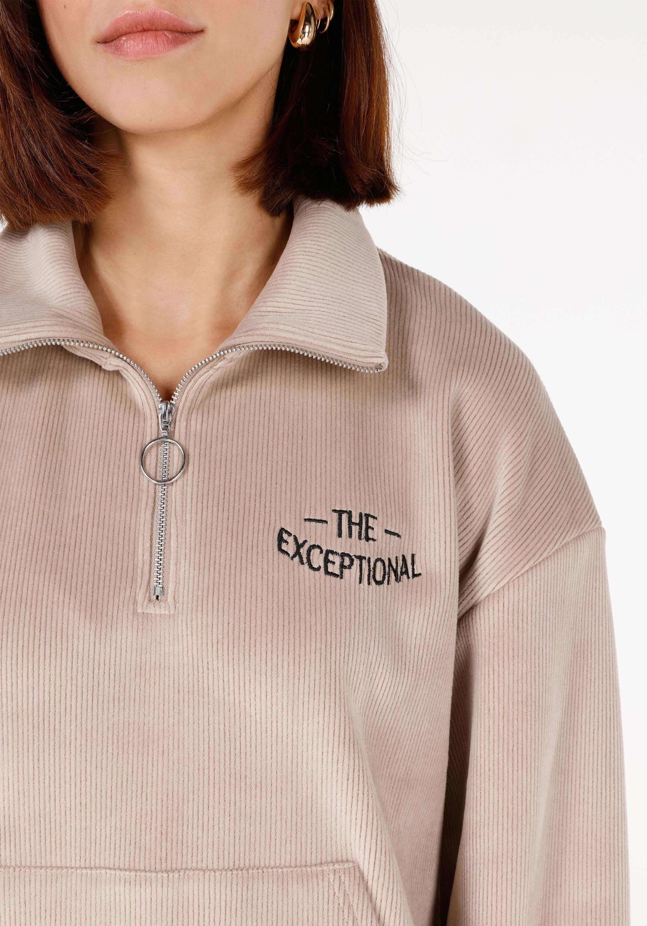 Regular Fit Fermuarlı  Kadın  Sweatshirt