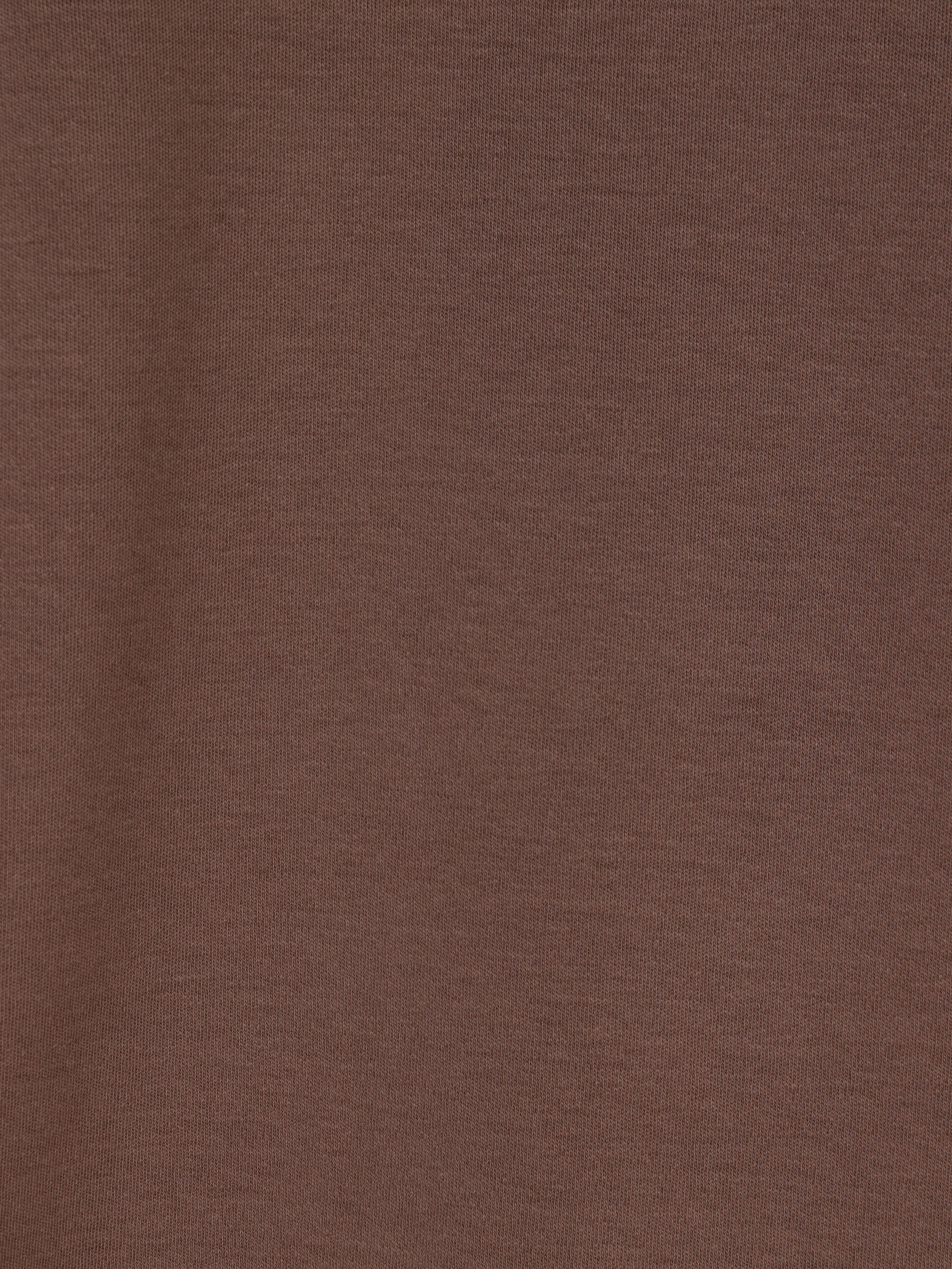 Regular Fit Yuvarlak Yaka  Kadın Kahverengi Kısa Kol Tişört