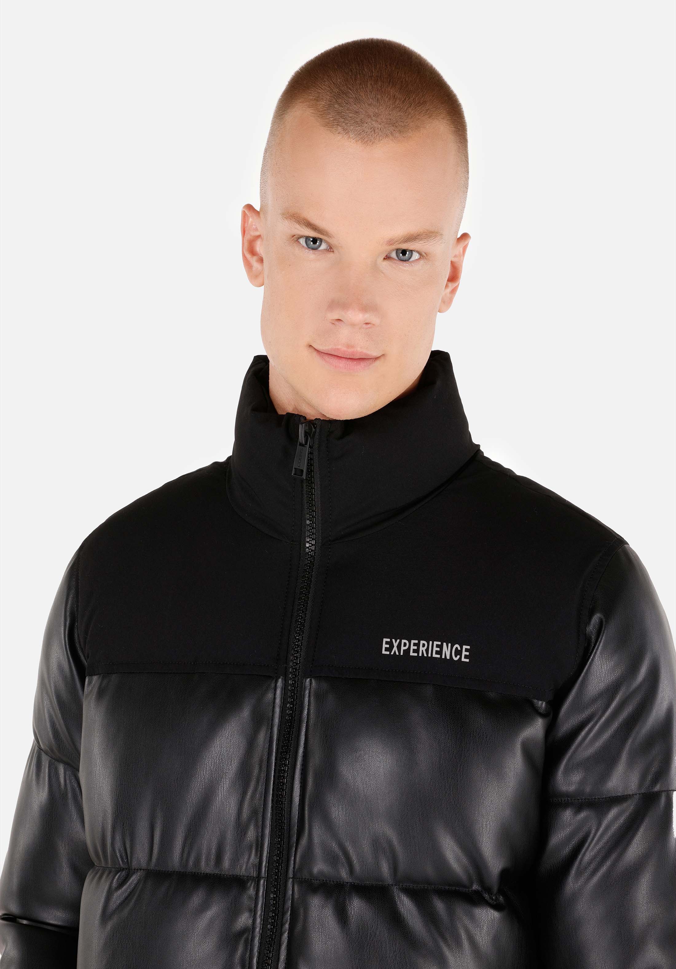 Slim Fit     Erkek Siyah Mont Pu