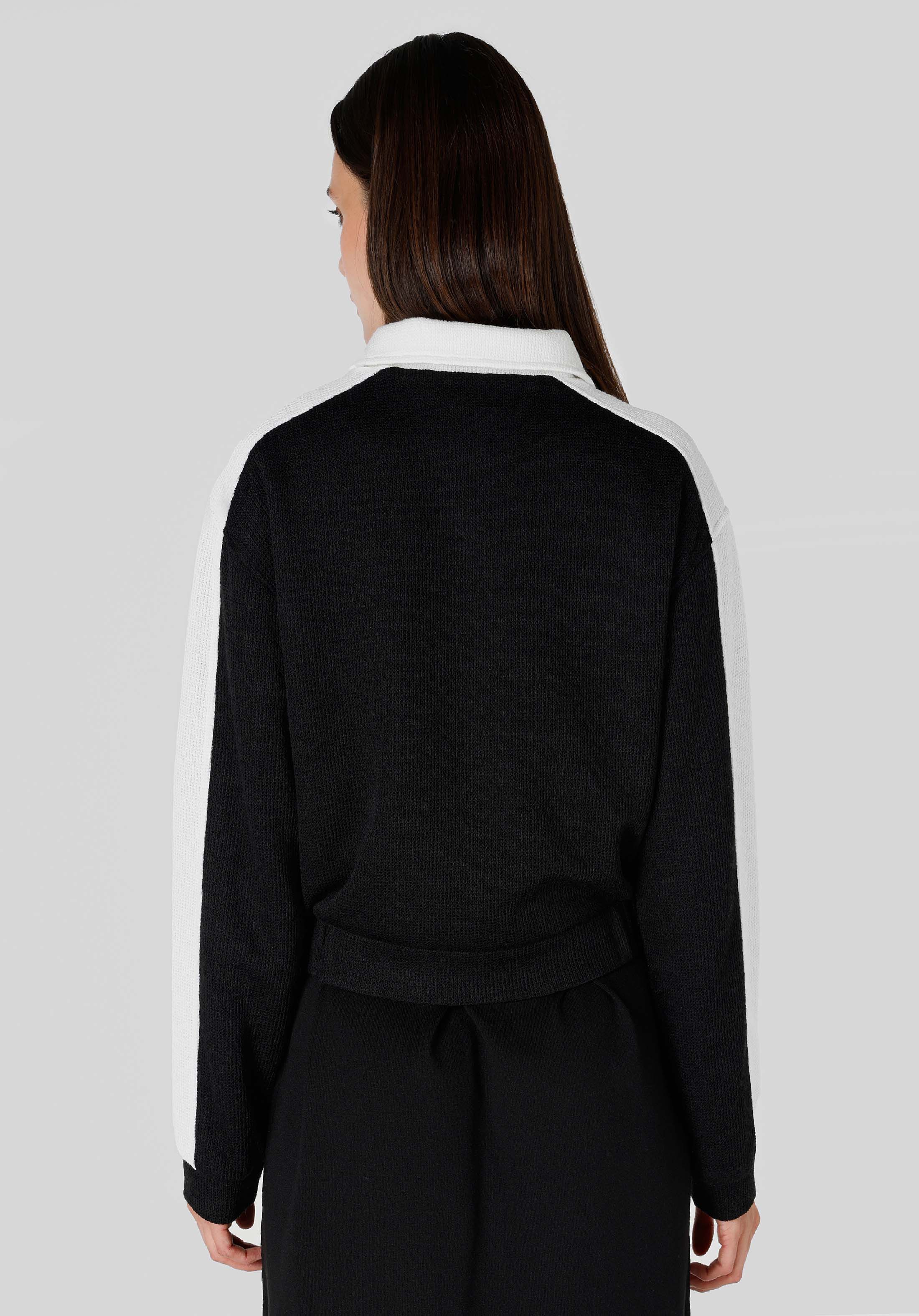 Regular Fit Fermuarlı Düz Kadın Siyah Sweatshirt