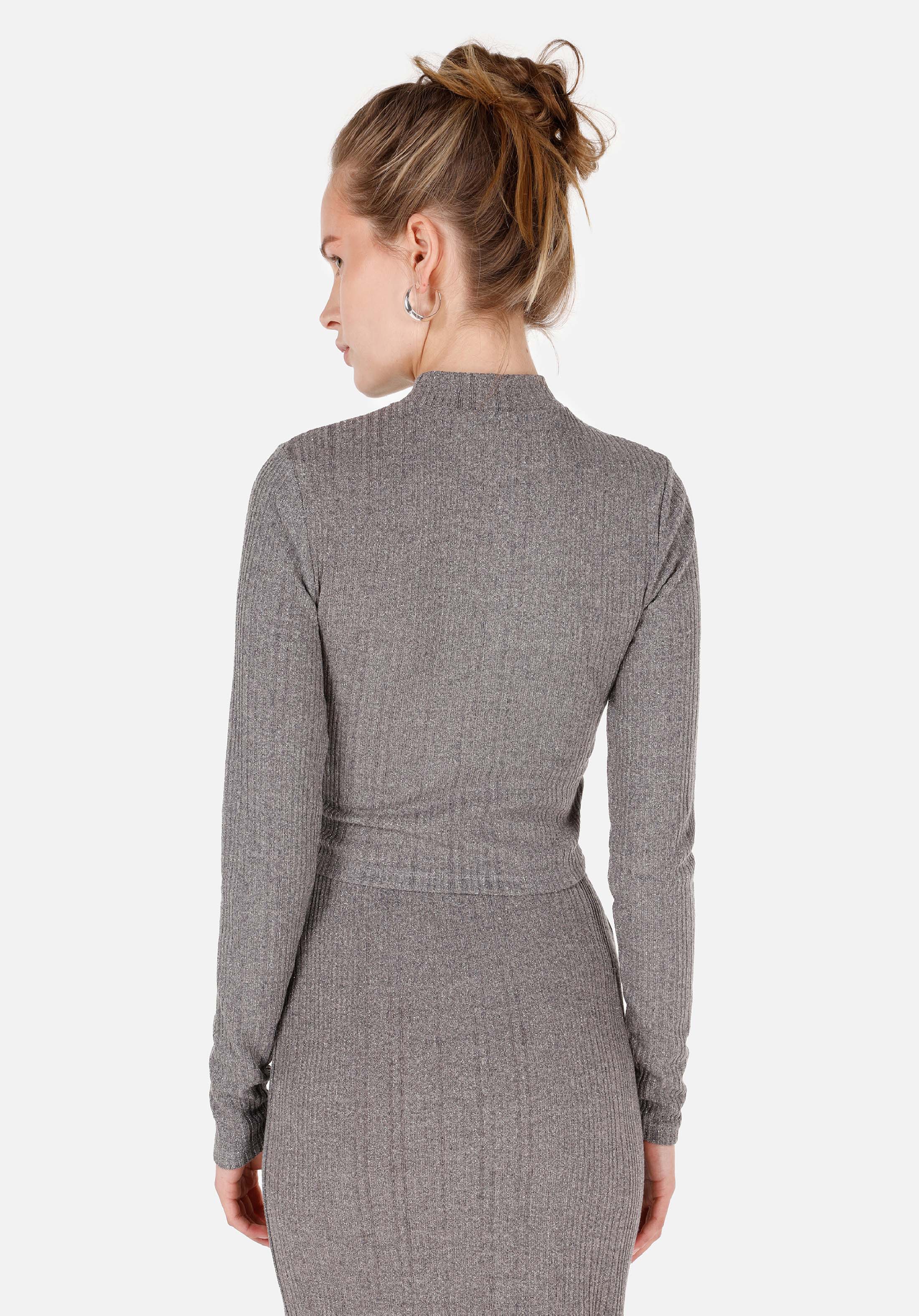 Slim Fit Turtle Neck  Kadın Antrasit Tişört