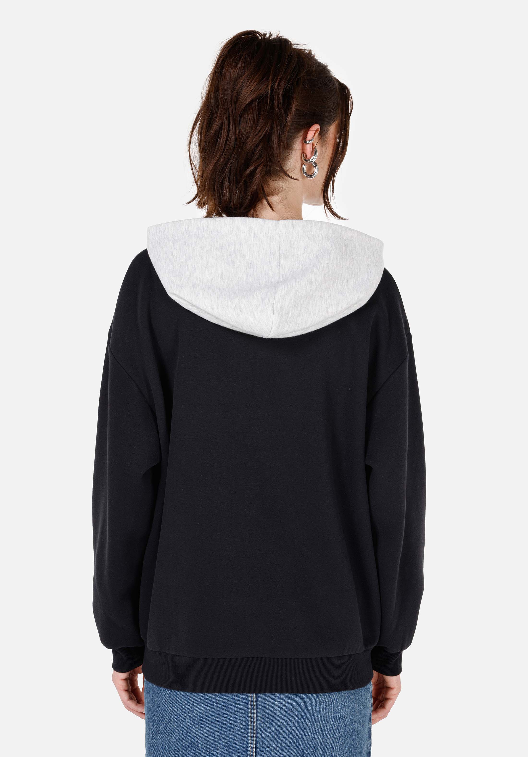 Regular Fit Kapüşonlu  Kadın Lacivert Sweatshirt