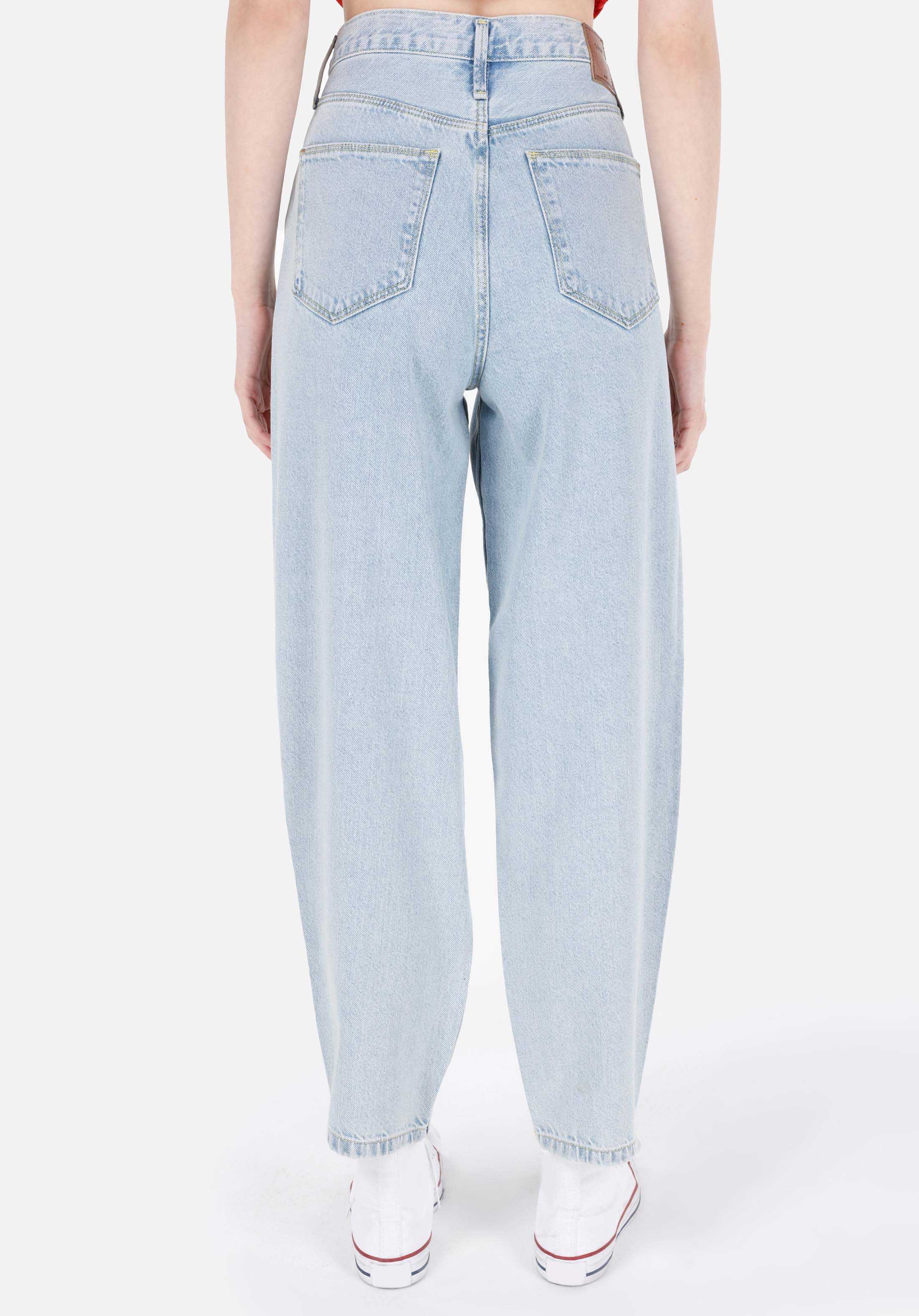 Balloon Fit   Kadın İndigo Jean Pantolon