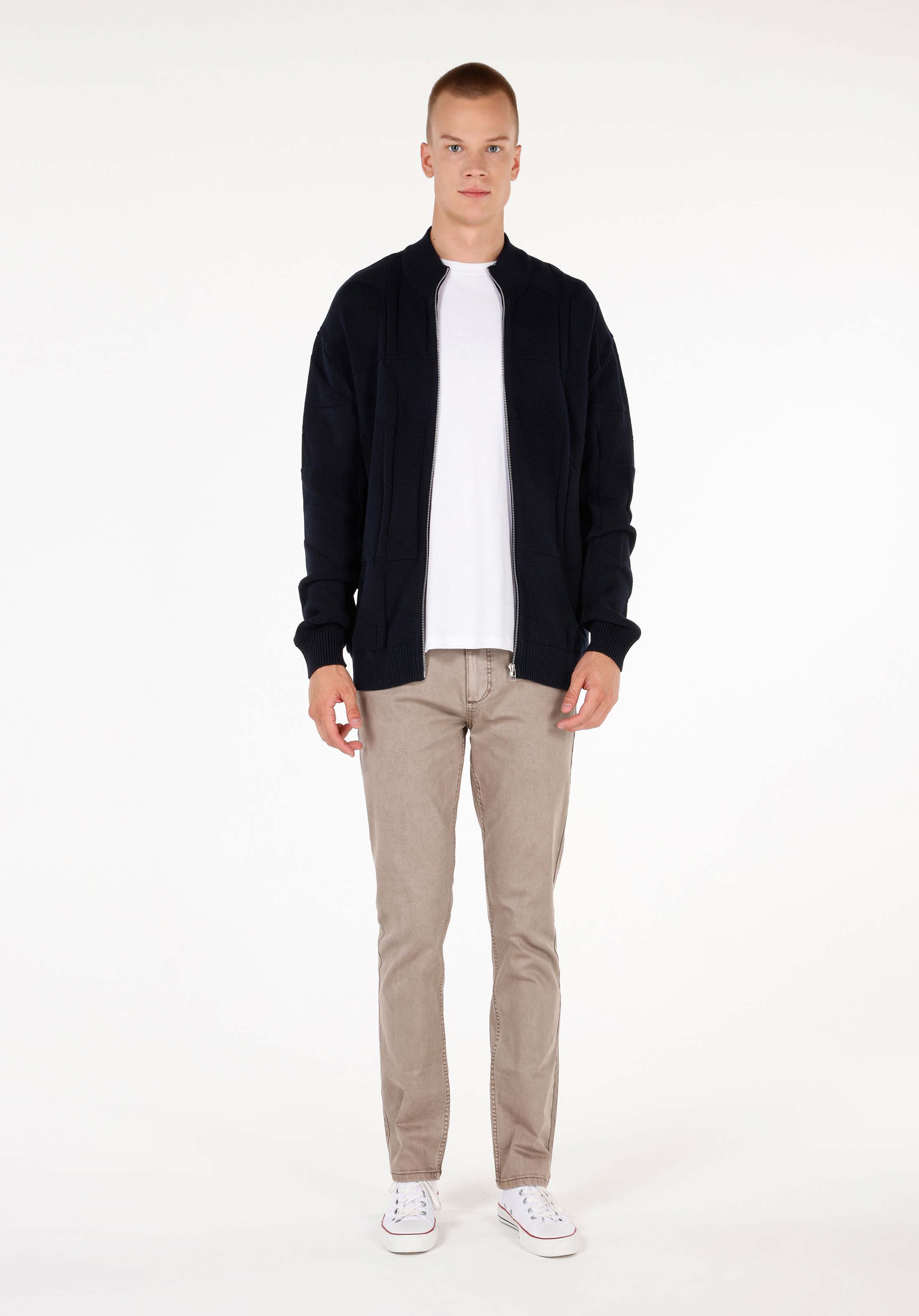 Regular Fit   Erkek Lacivert Hırka