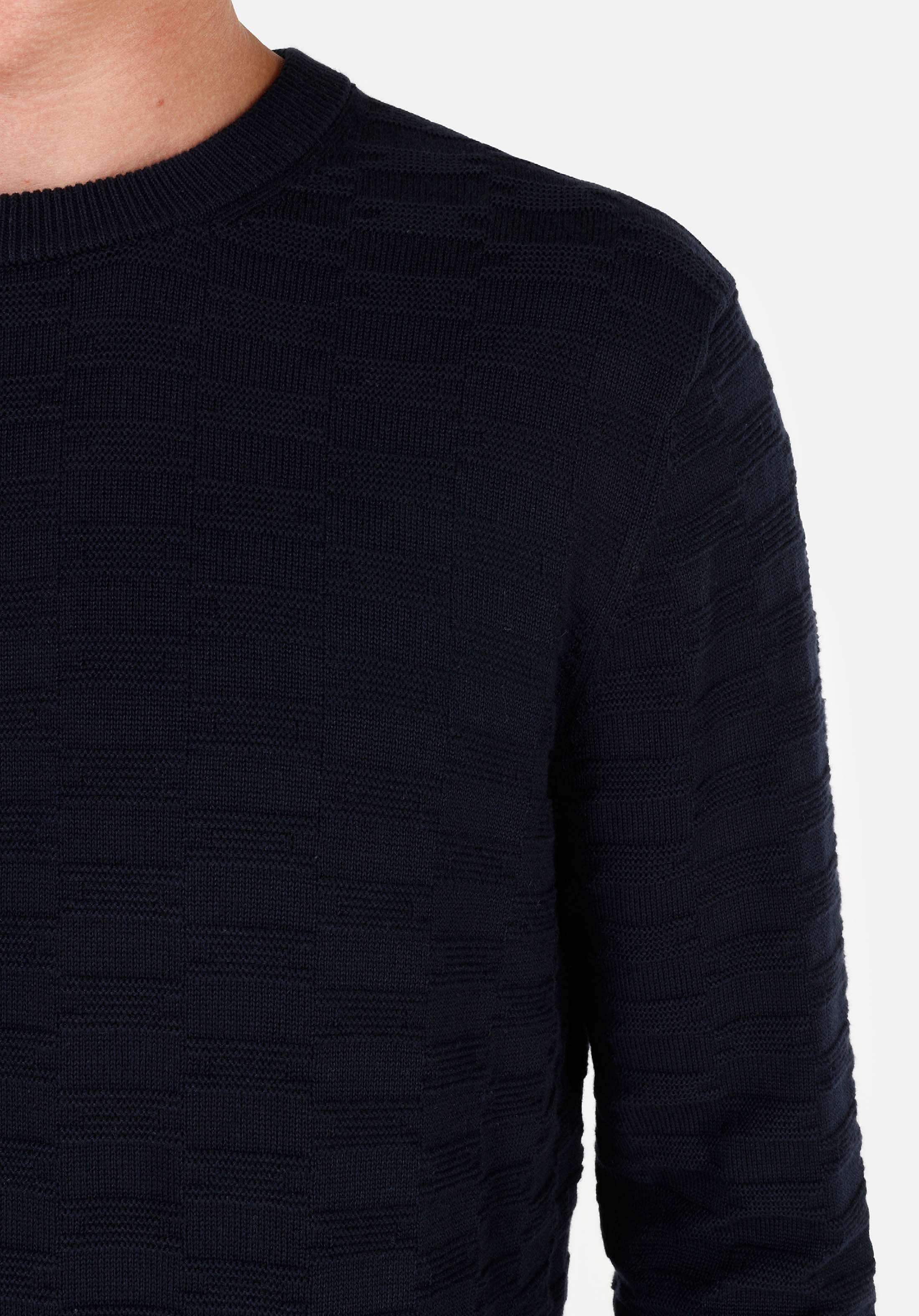 Regular Fit Yuvarlak Yaka  Erkek Lacivert Kazak