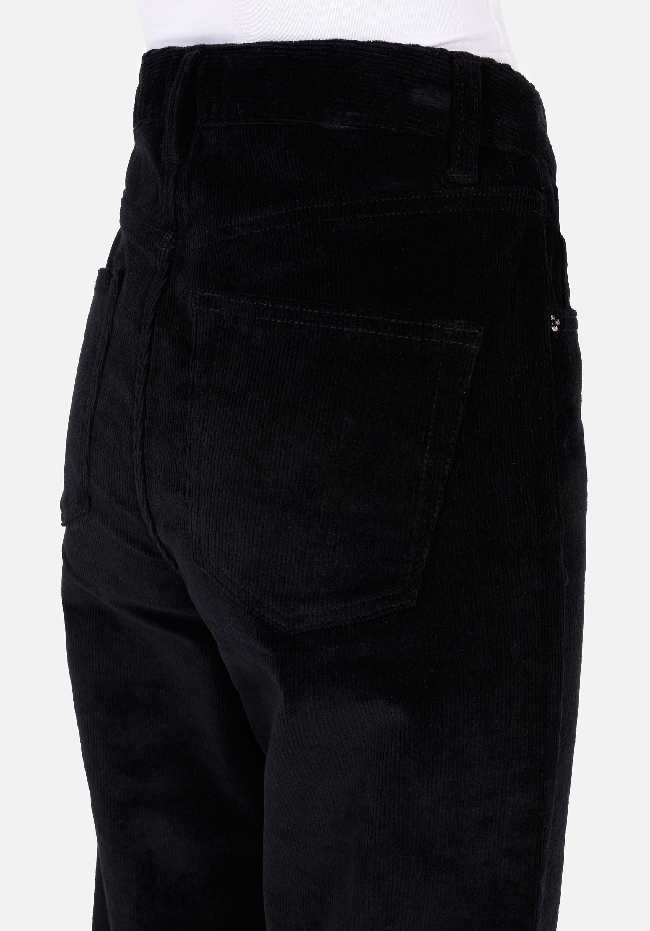Regular Fit Yüksel Bel Geniş Paça Kadın Siyah  Pantolon