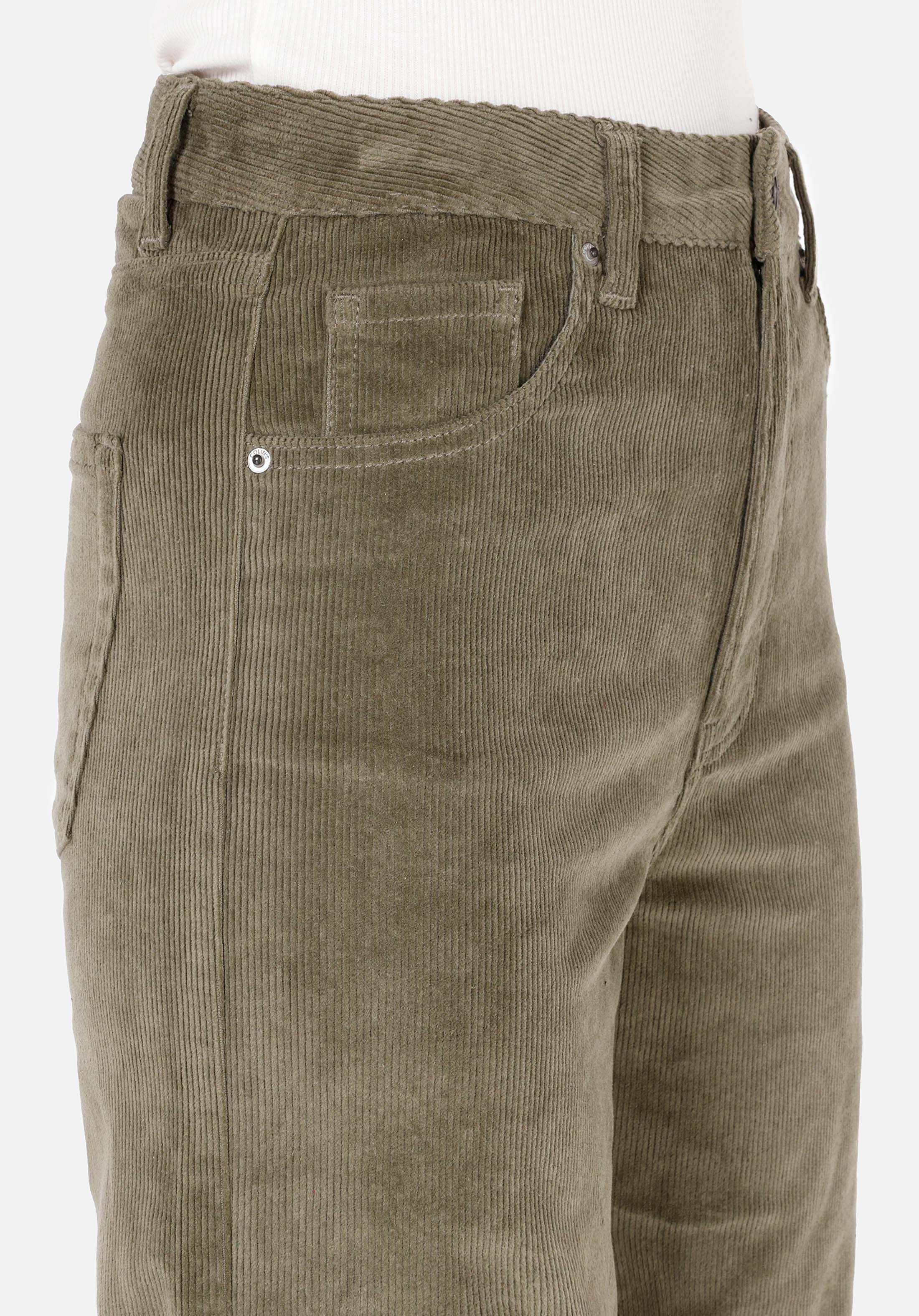 Regular Fit Yüksel Bel Geniş Paça Kadın Yeşil  Pantolon