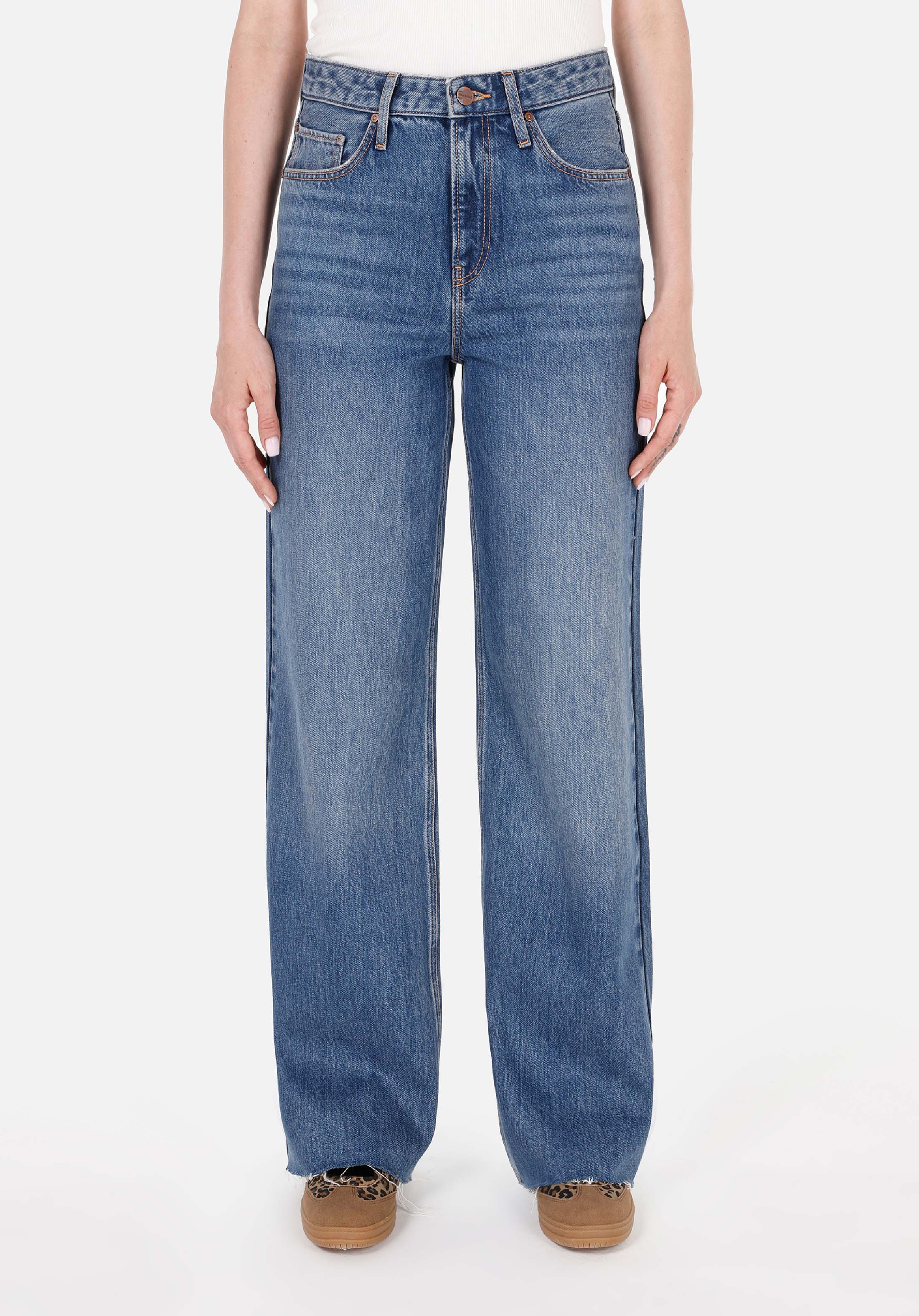 Regular Fit   Kadın İndigo Jean Pantolon