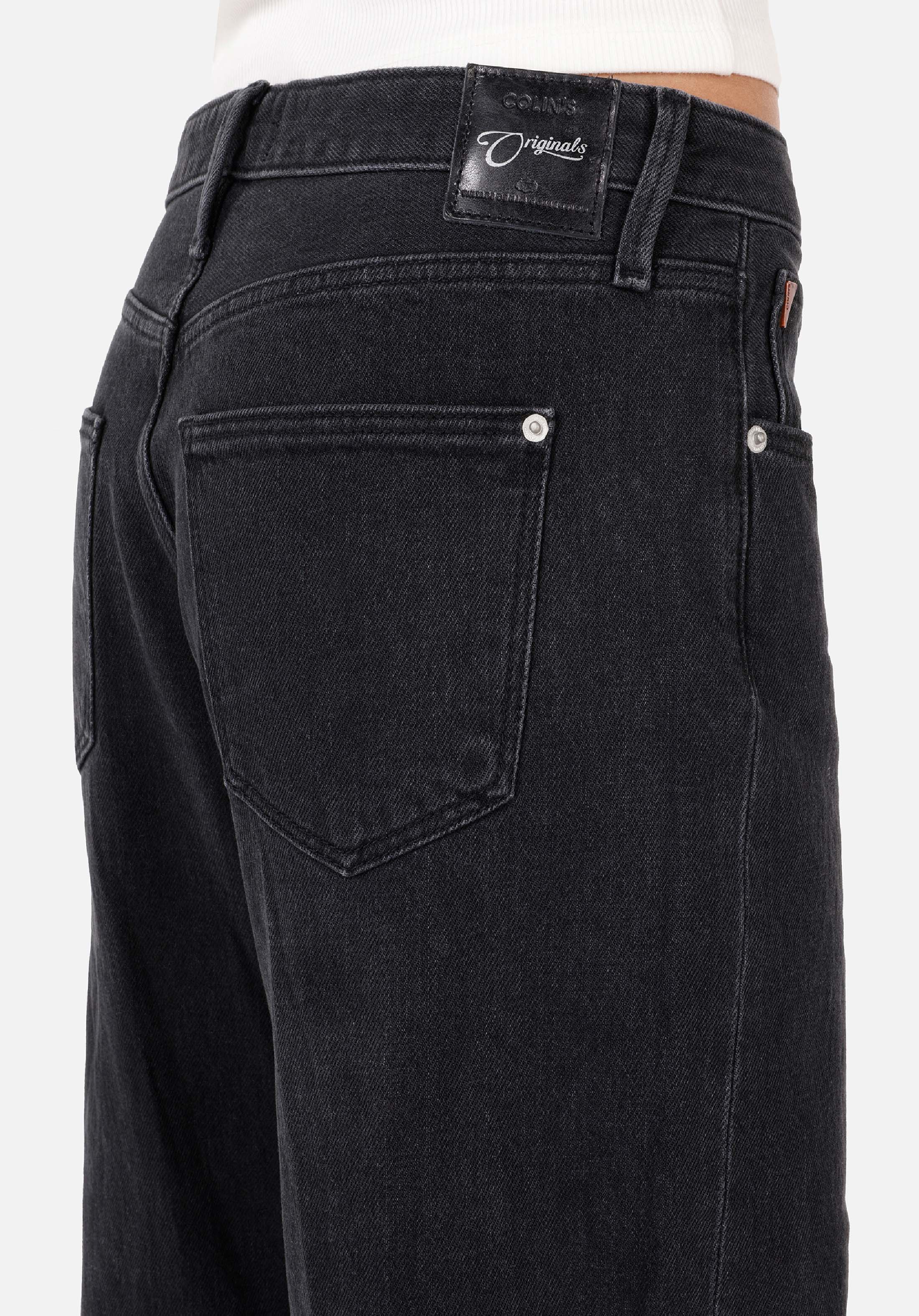 Regular Fit   Kadın Siyah Jean Pantolon