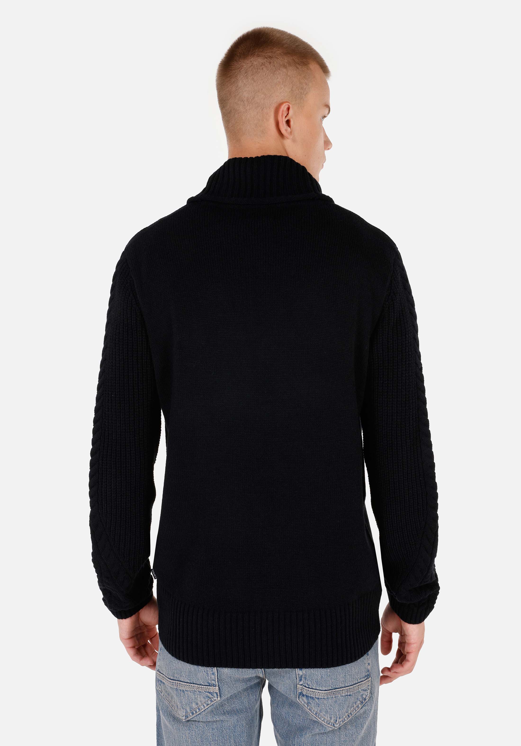 Regular Fit   Erkek Siyah Hırka