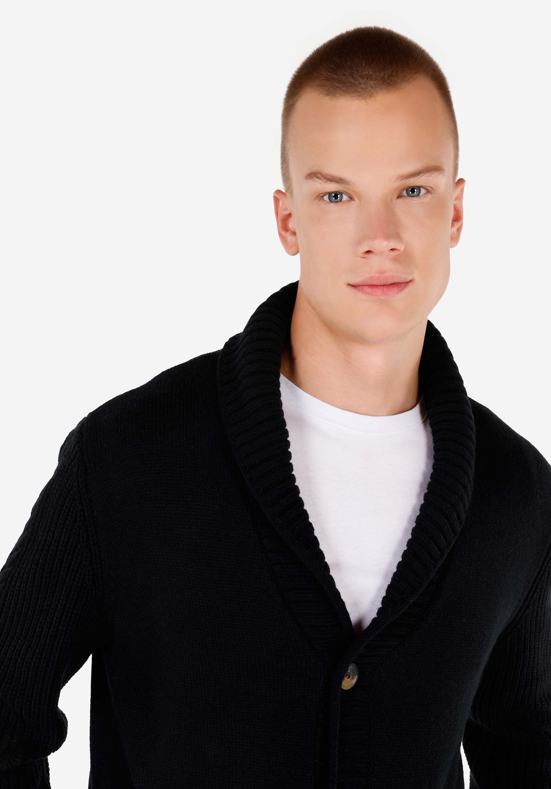 Regular Fit   Erkek Siyah Hırka