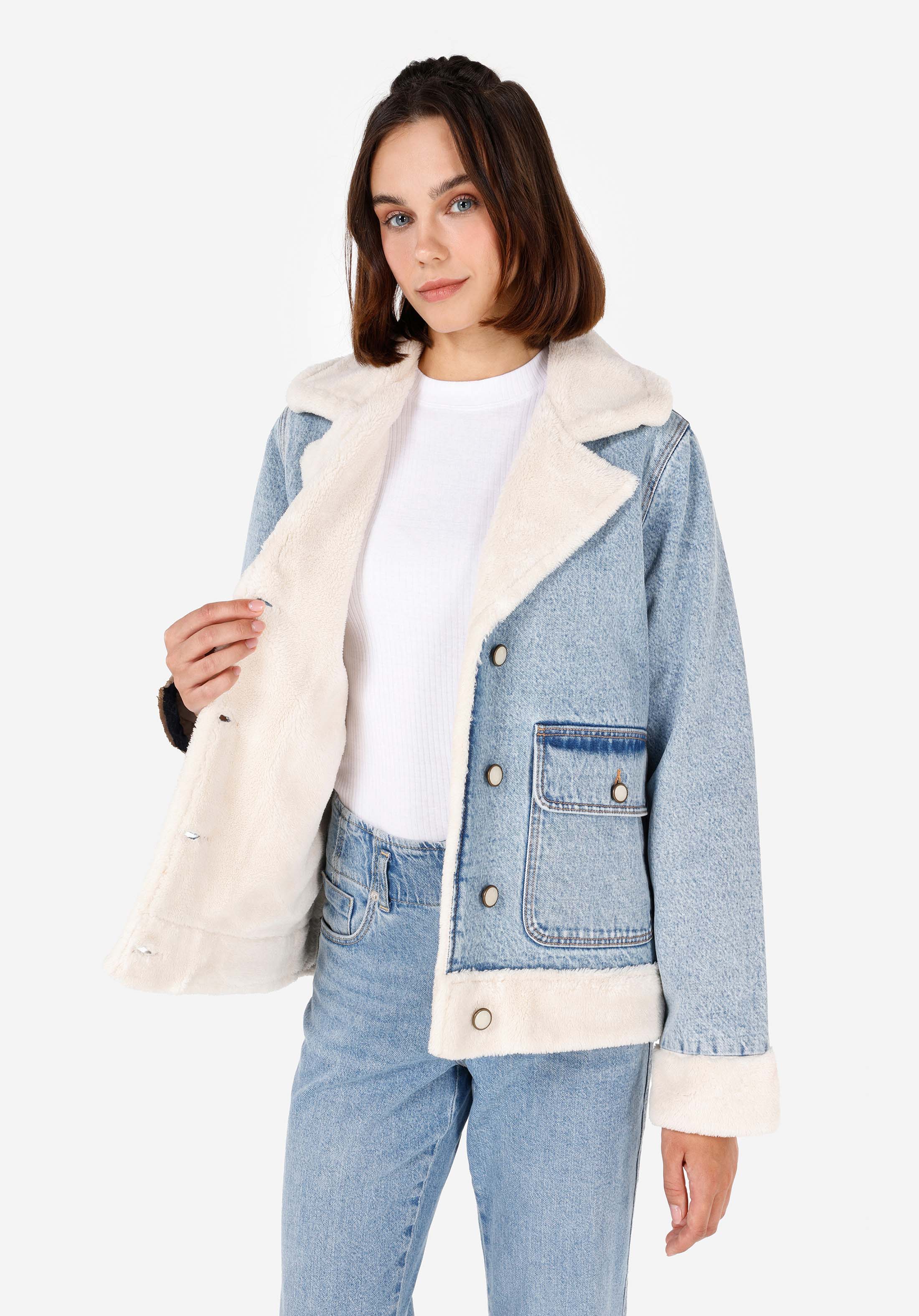 Regular Fit    Kadın Mavi Ceket