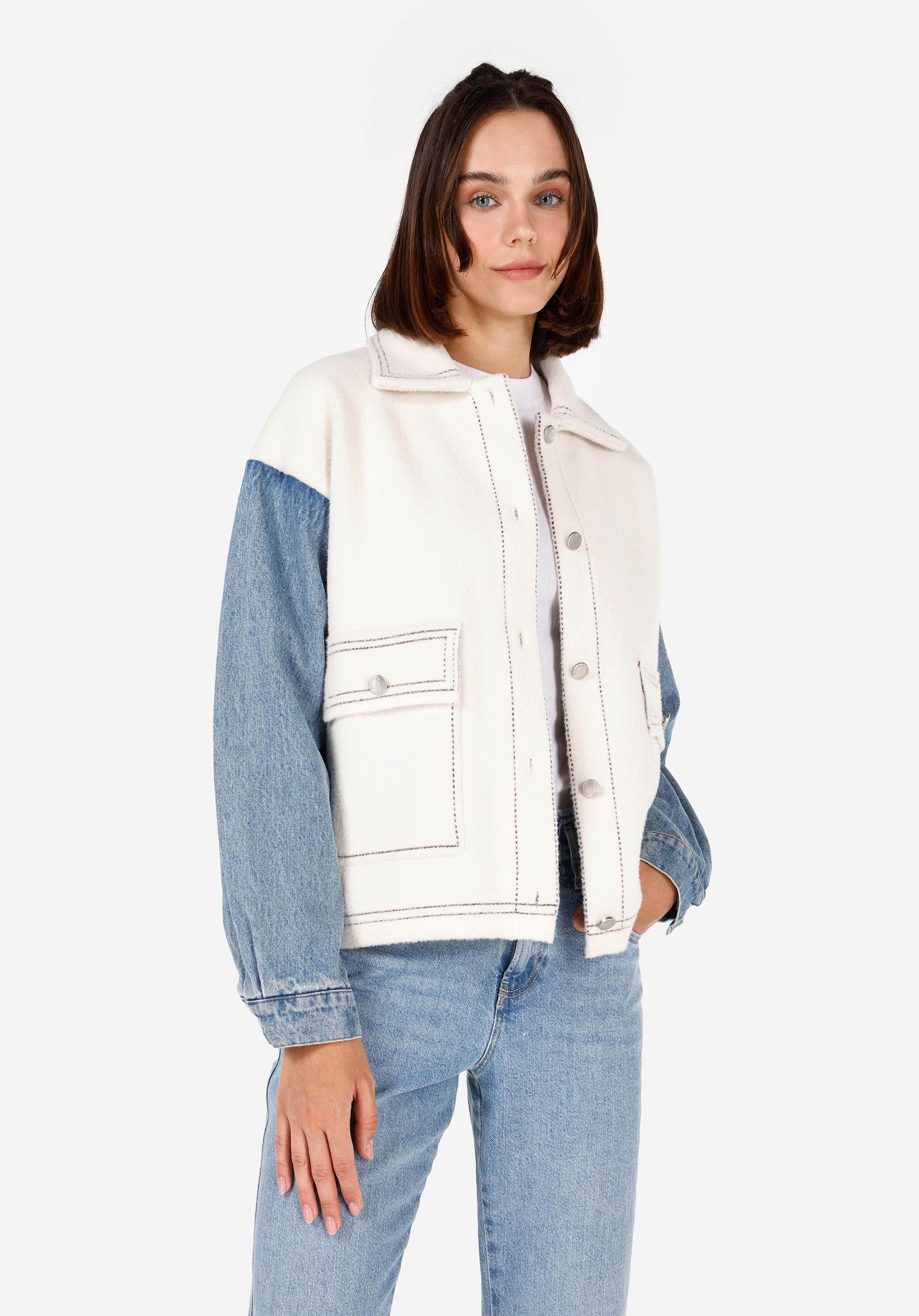 Regular Fit   Kadın Beyaz Hırka