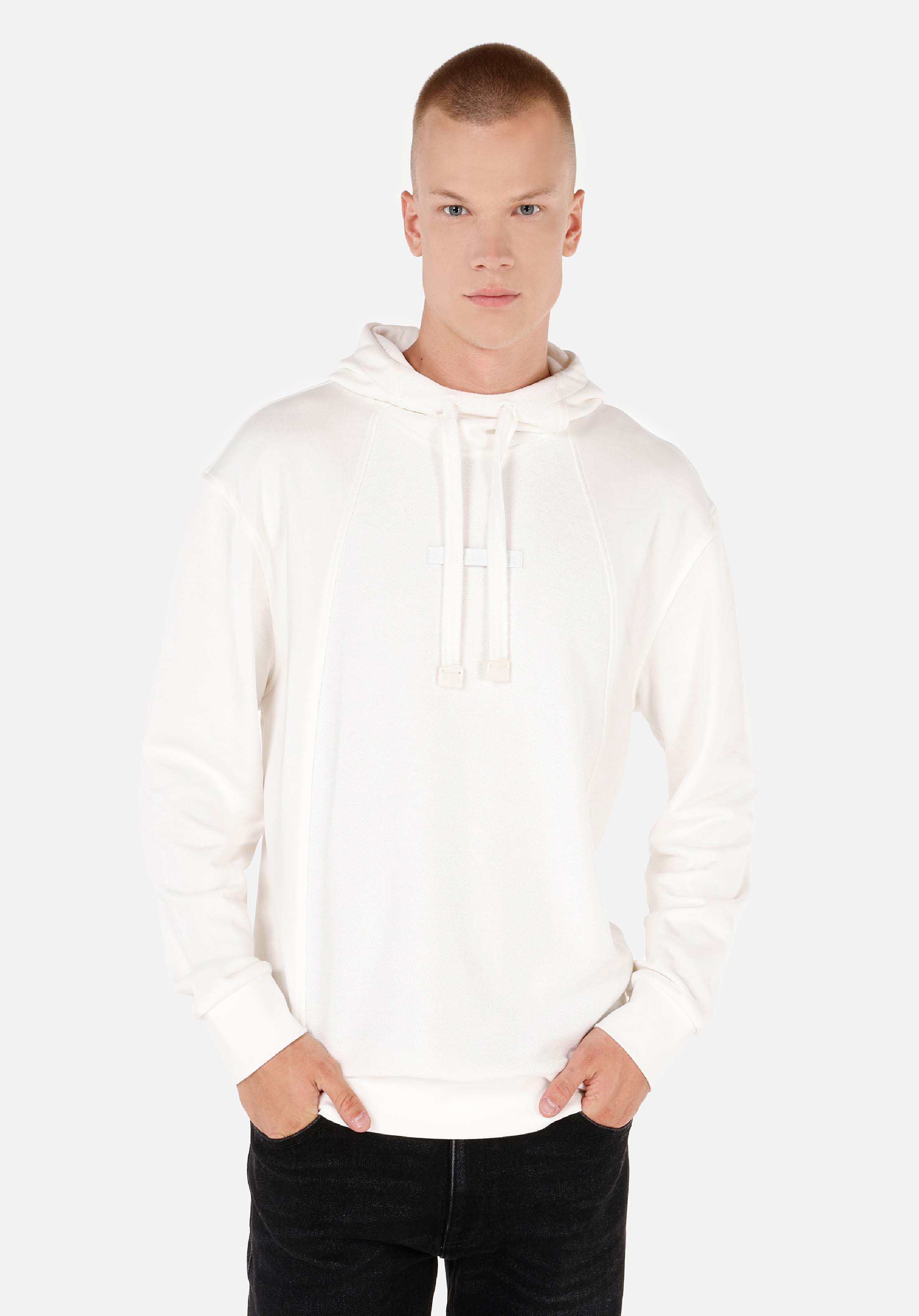 Comfort Fit   Erkek Beyaz Sweatshirt