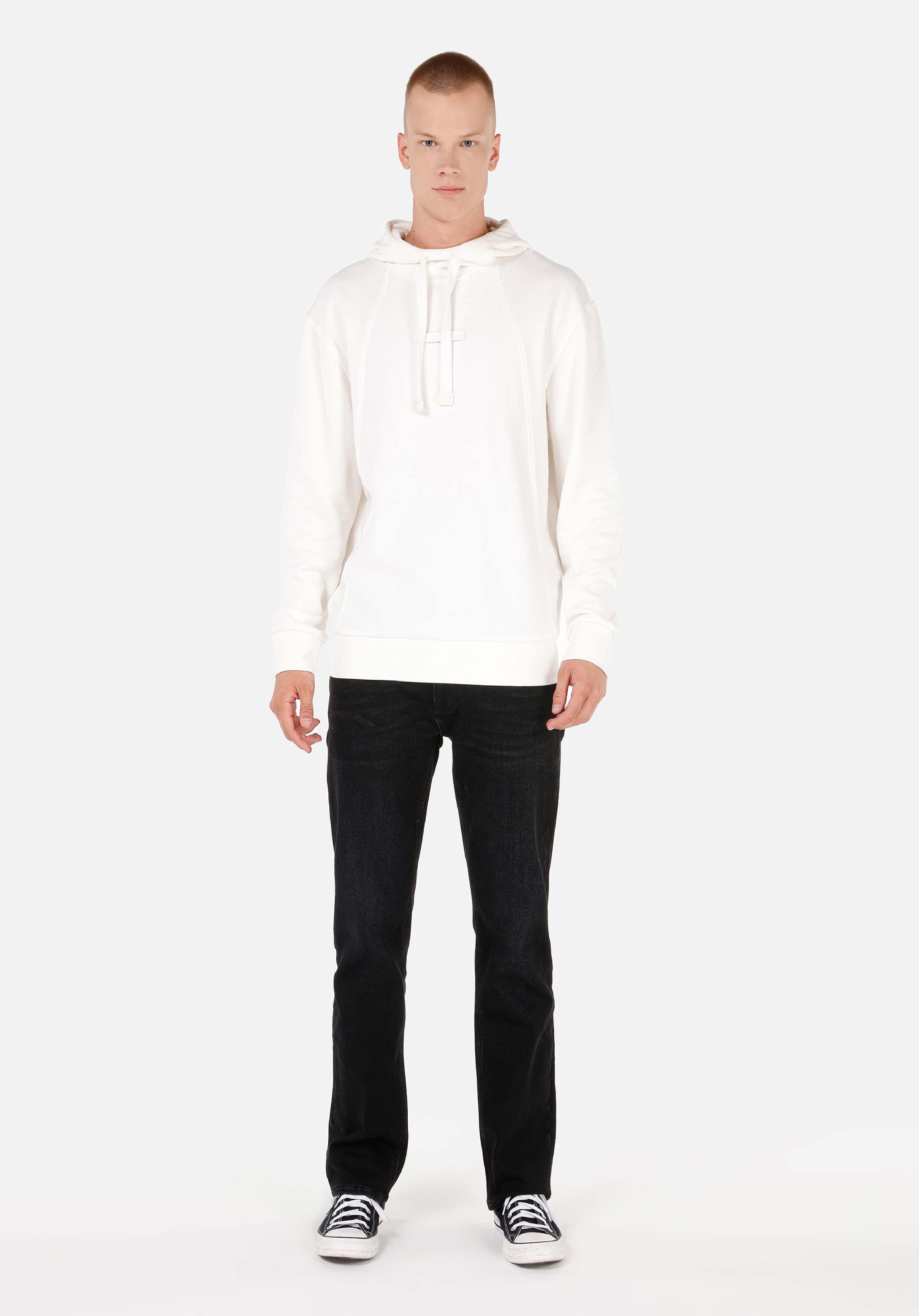Comfort Fit   Erkek Beyaz Sweatshirt