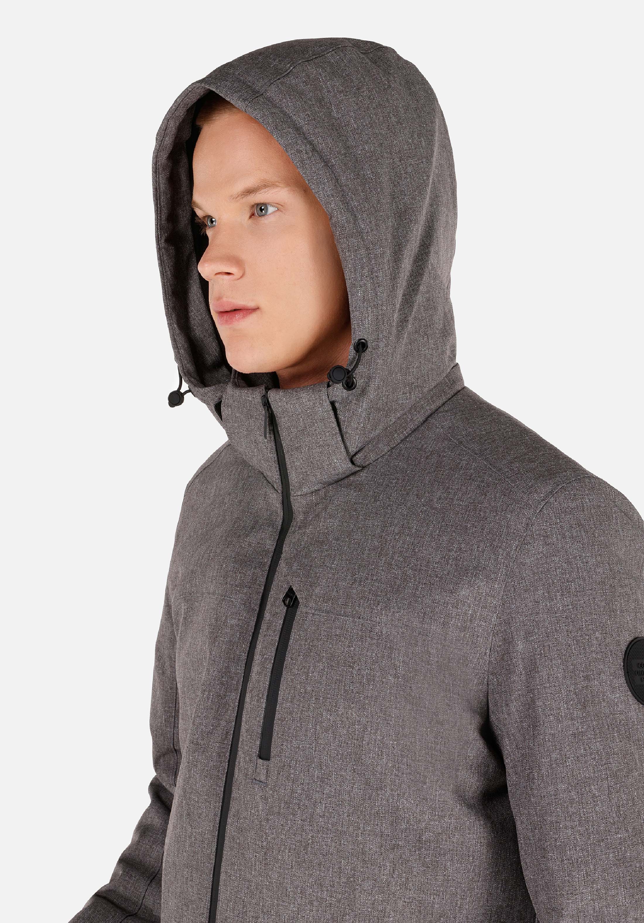 Regular Fit     Erkek Gri Mont