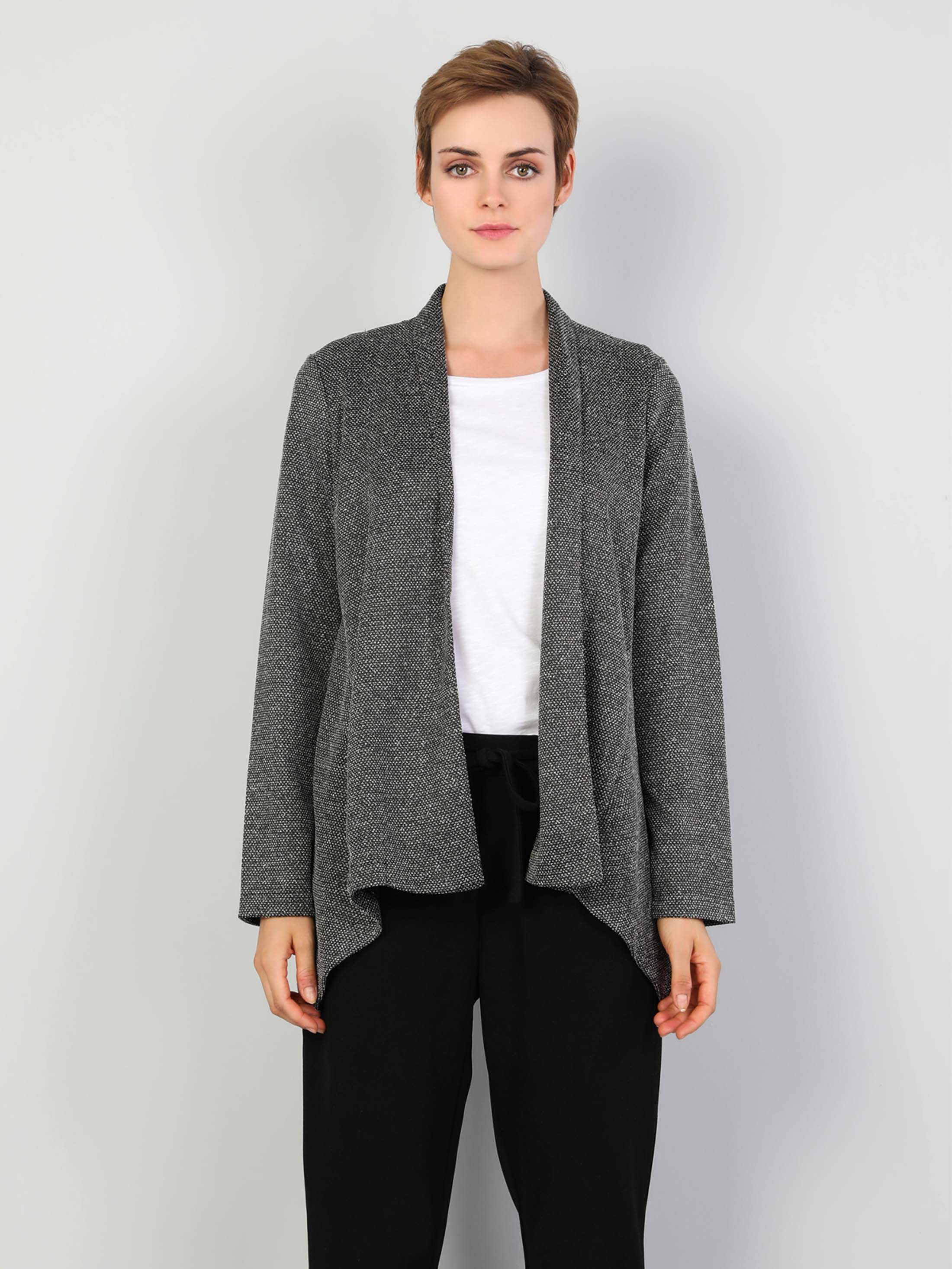 Regular Fit    Kadın Siyah Ceket
