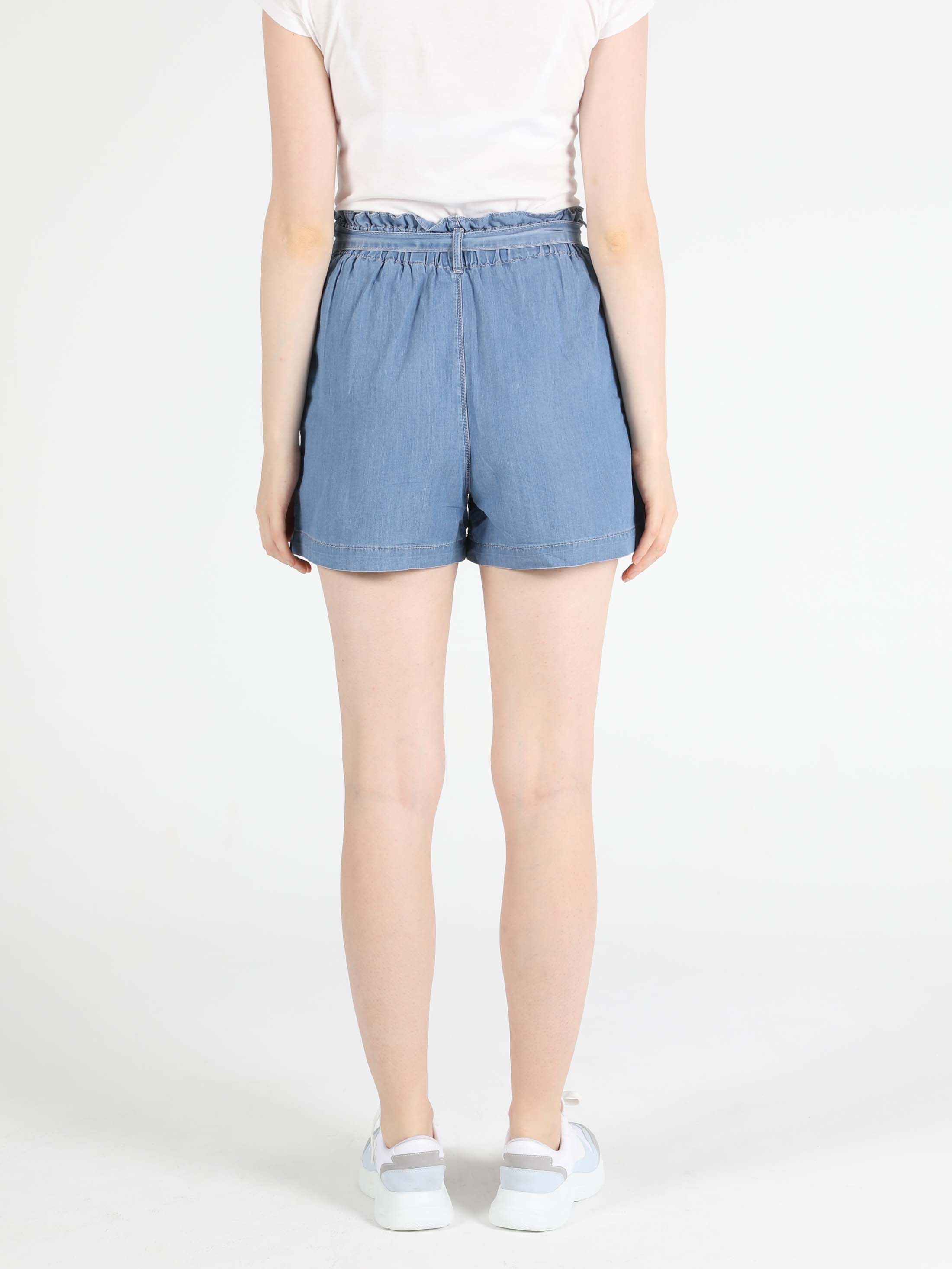 Regular Fit Yüksel Bel  Kadın Denim Jean Şort Cl1049734