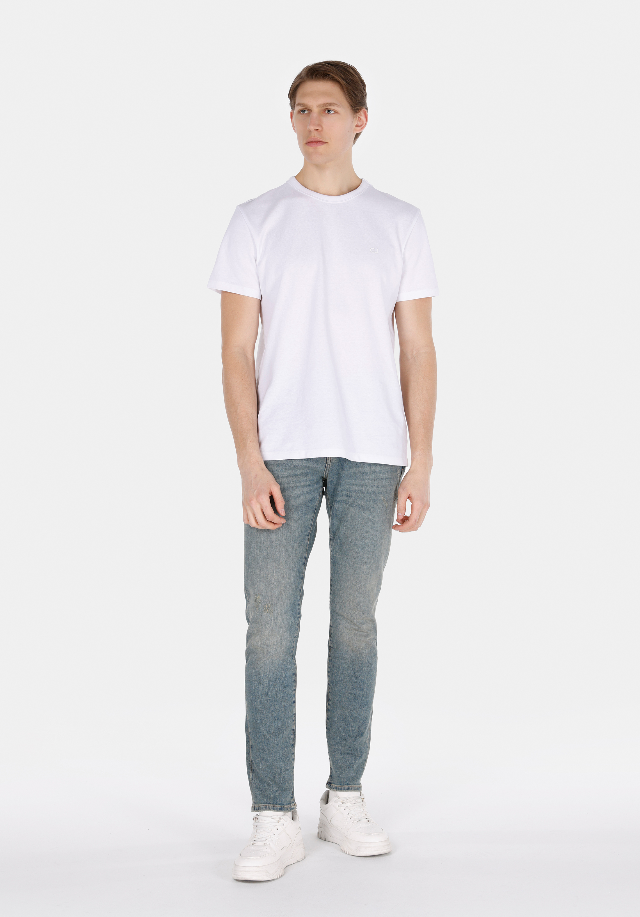 Slim Fit Düşük Bel Dar Paça Erkek İndigo Jean Pantolon