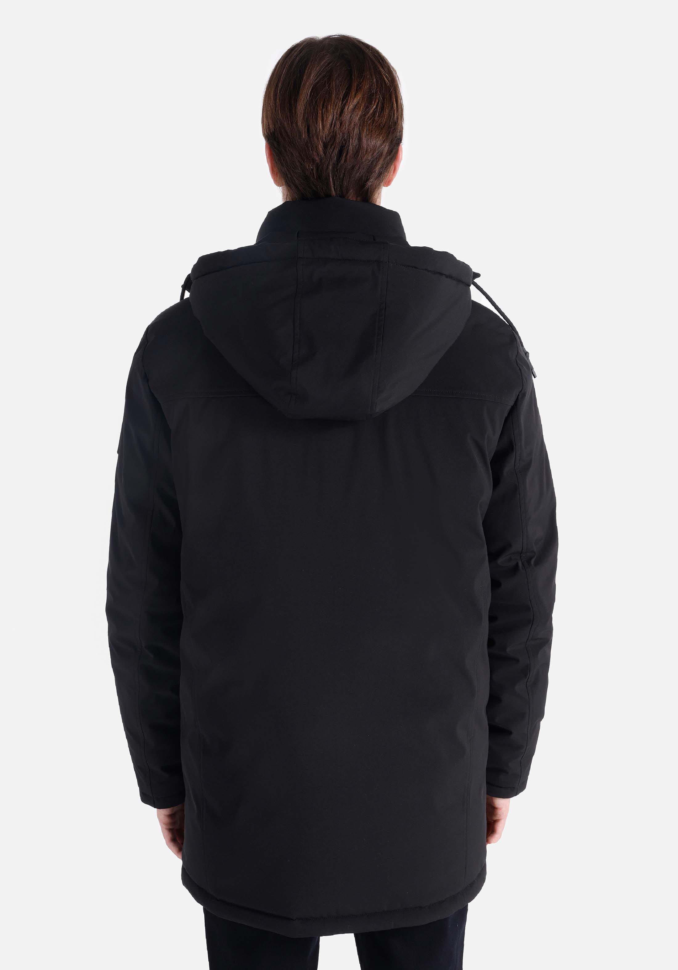 Regular Fit     Erkek Siyah Mont