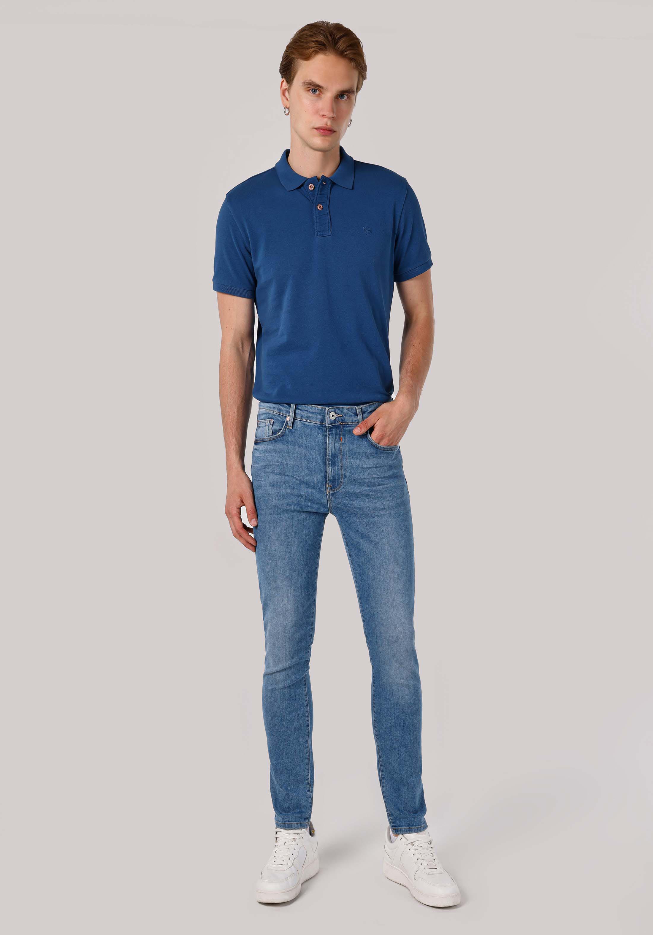 Skinny Fit   Erkek İndigo Jean Pantolon