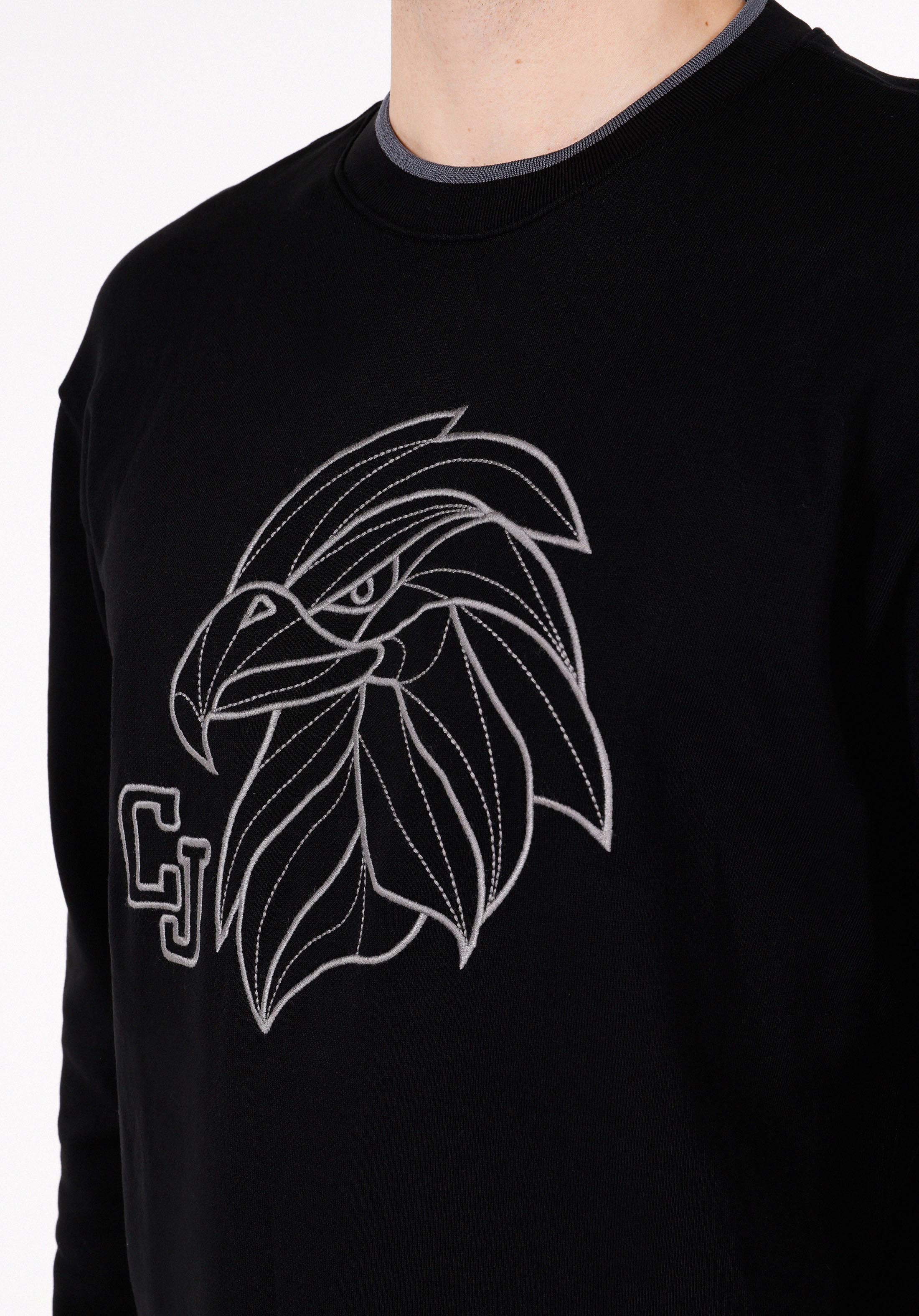 Comfort Fit   Erkek Siyah Sweatshirt