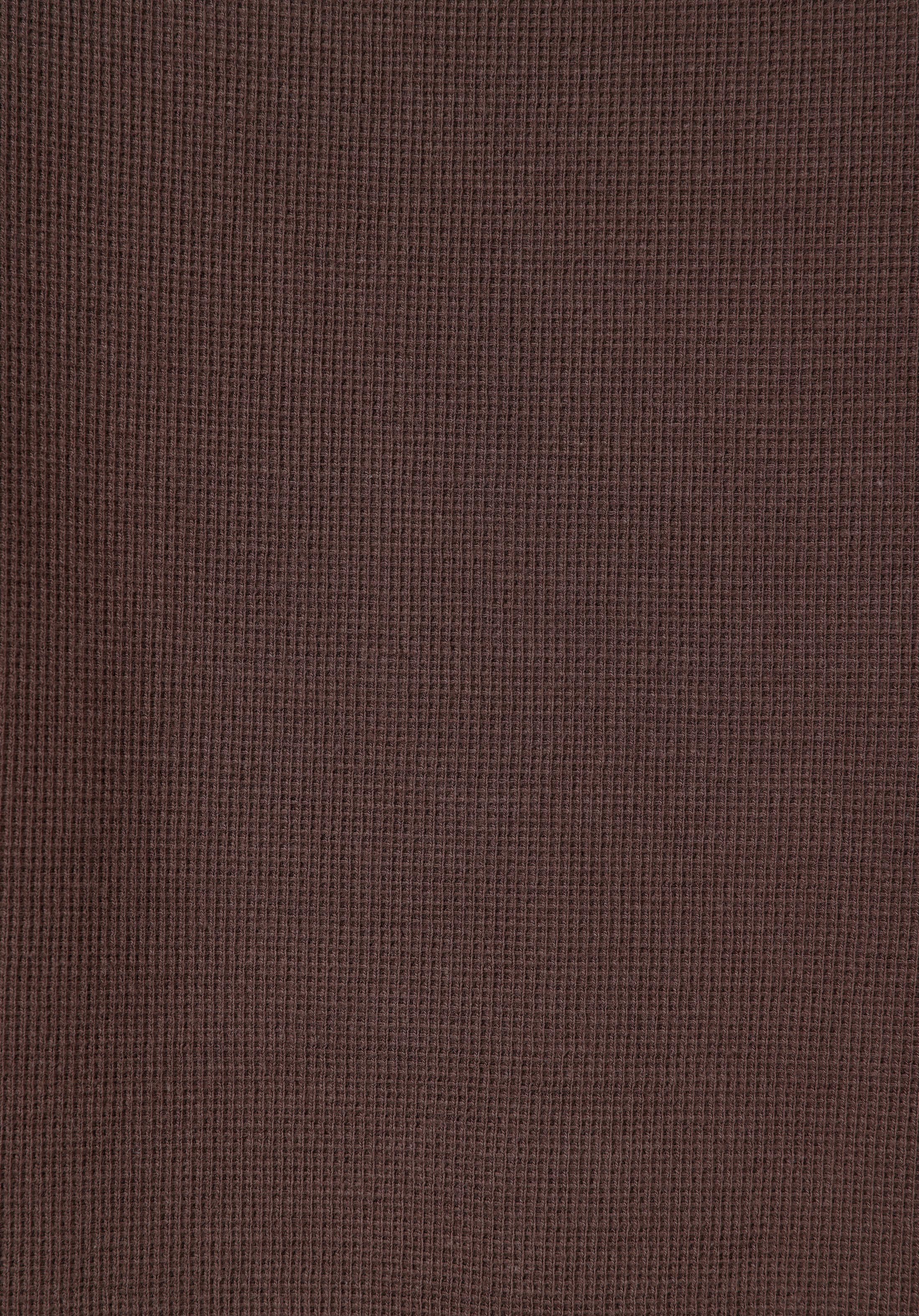 Comfort Fit Yuvarlak Yaka Düz Erkek Kahverengi Kısa Kol Tişört