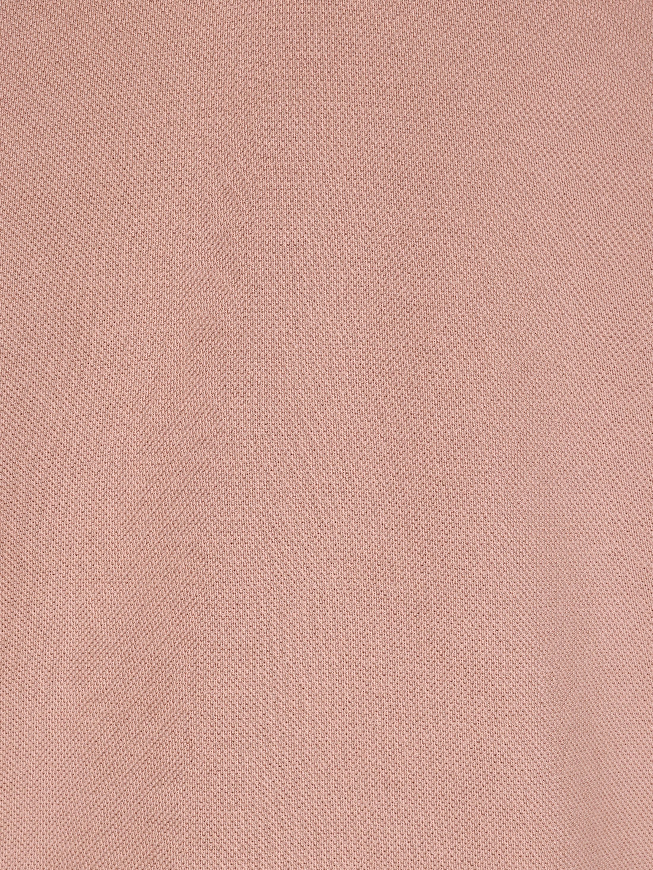 Regular Fit Polo Yaka Düz Erkek Pembe Kısa Kol Tişört