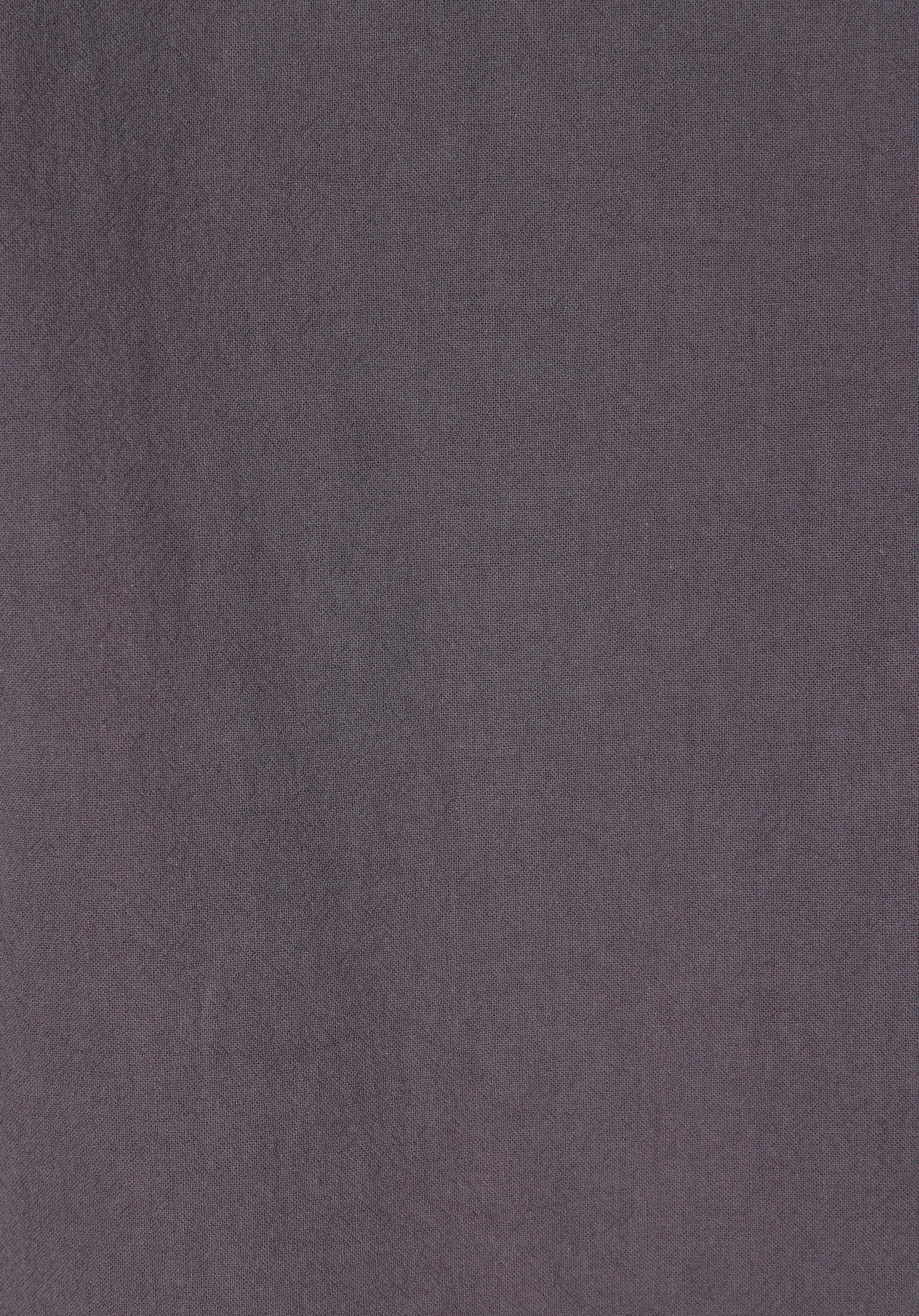 Slim Fit Shirt Neck Düz Erkek Gri Uzun Kol Gömlek