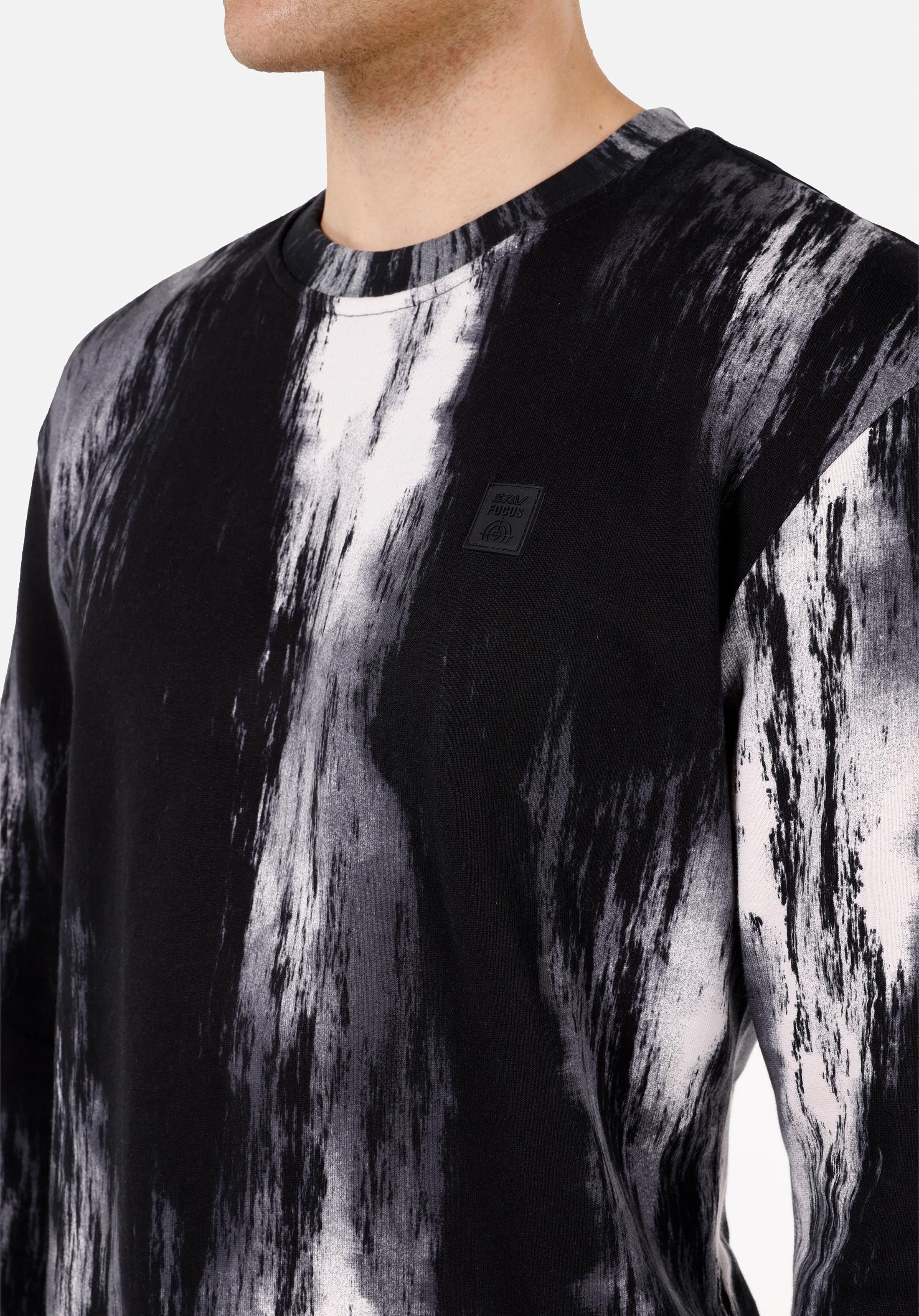 Comfort Fit   Erkek Siyah Sweatshirt