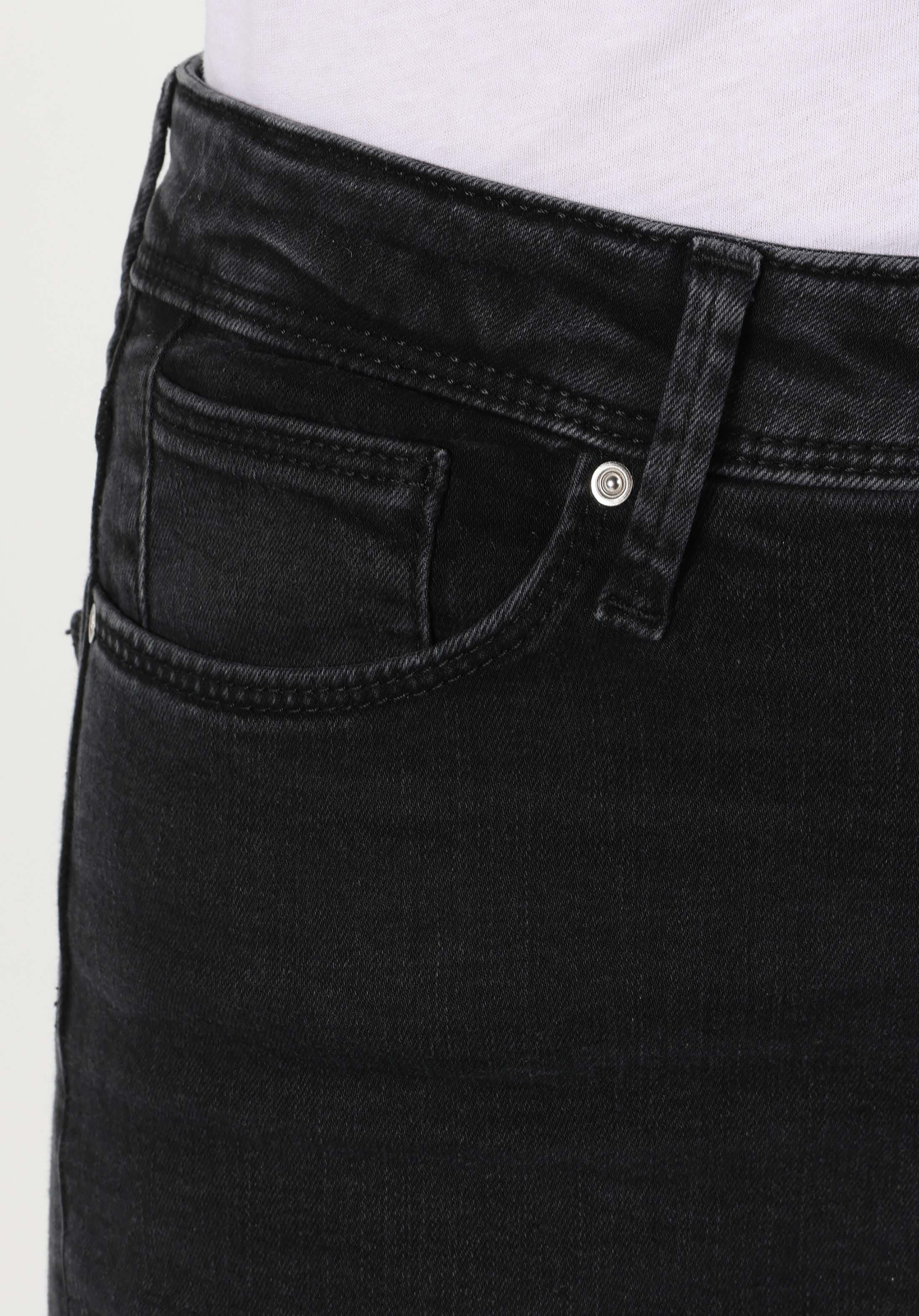 703 Carla Slim Fit Orta Bel Düz Paça Kadın Siyah Jean Pantolon