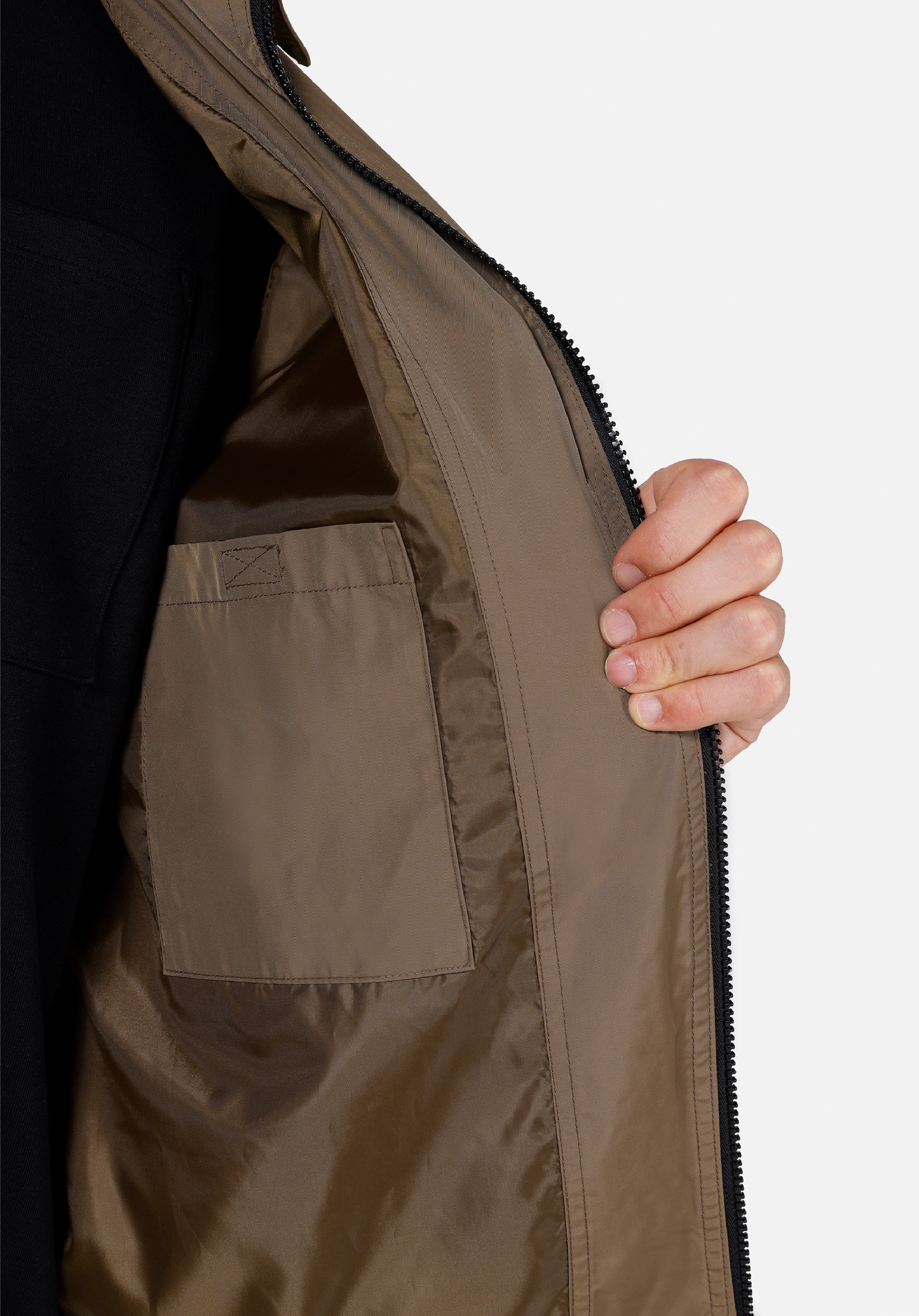 Regular Fit     Erkek Yeşil Mont