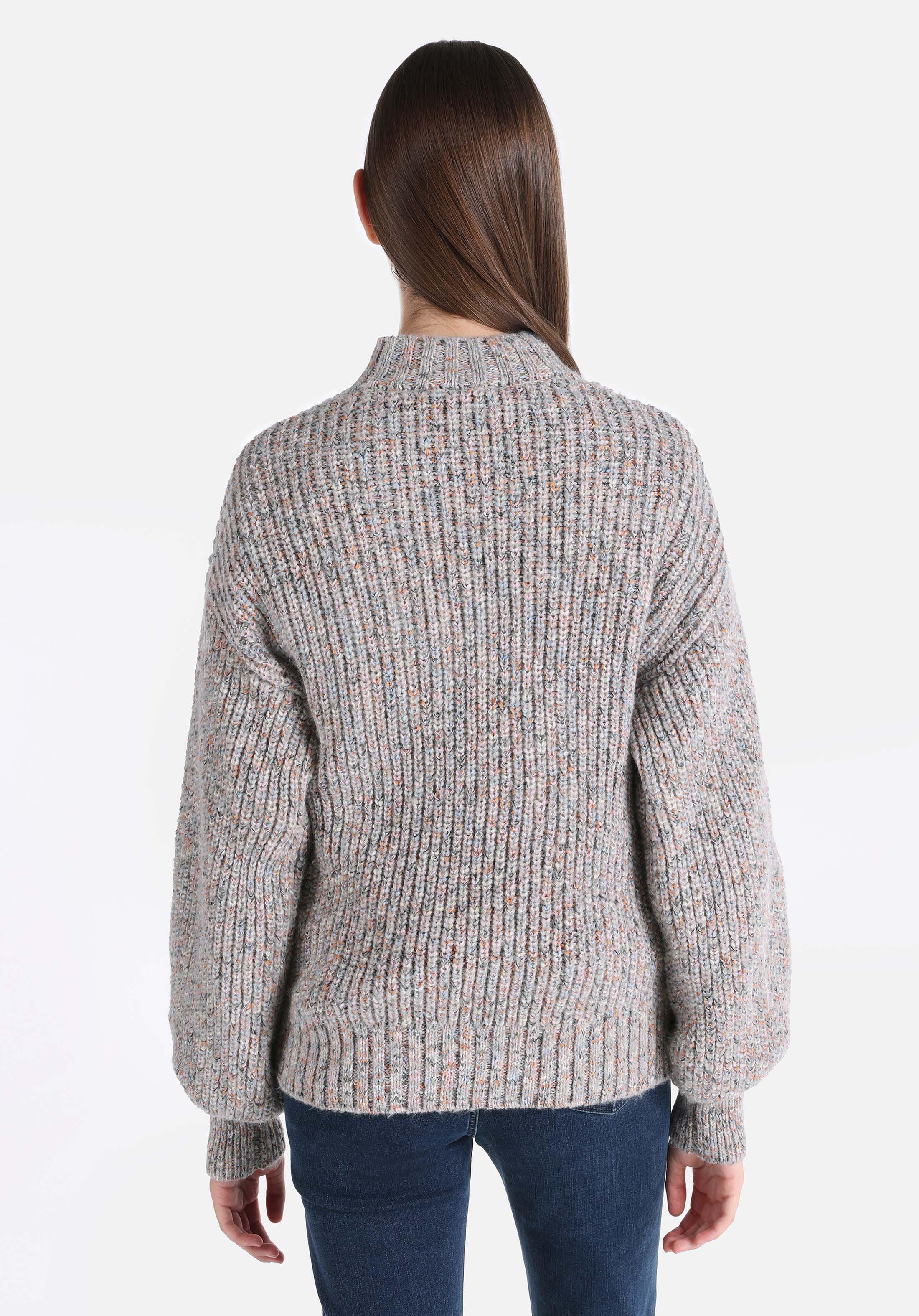 Slim Fit Yuvarlak Yaka Düz Kadın Çok Renkli Kazak