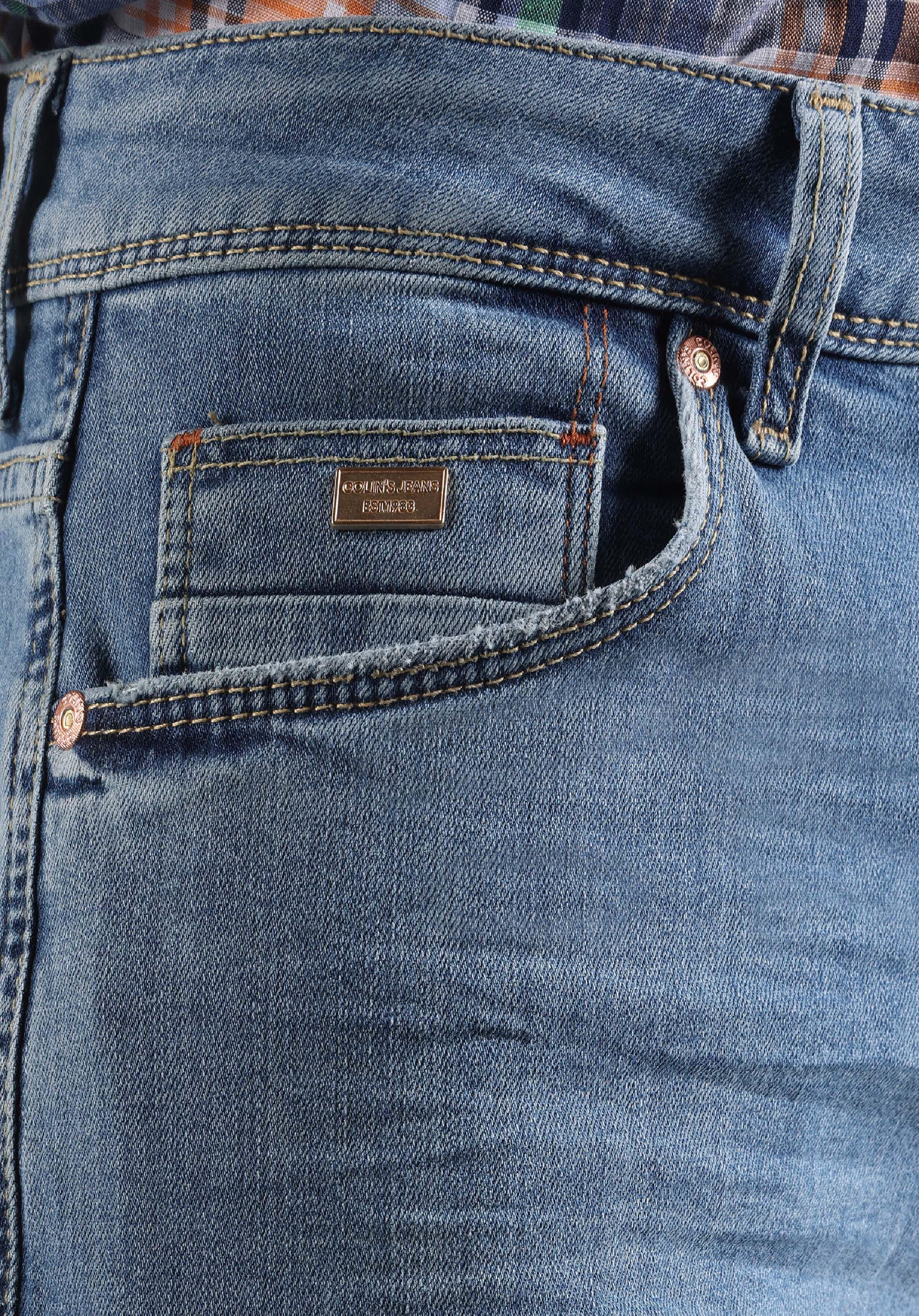 Regular Fit Orta Bel Düz Paça Erkek İndigo Jean Pantolon