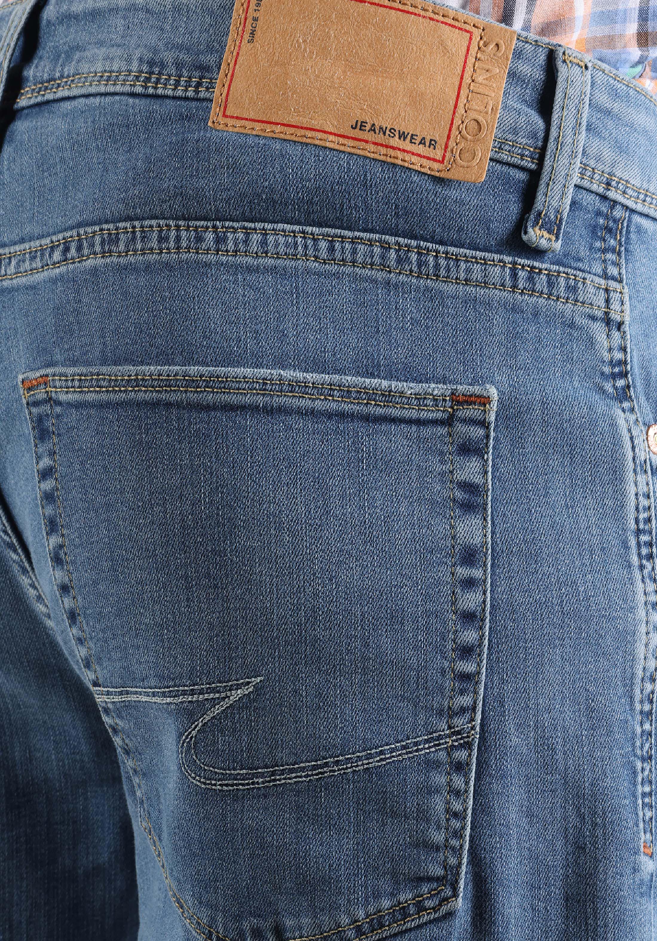 Regular Fit Orta Bel Düz Paça Erkek İndigo Jean Pantolon
