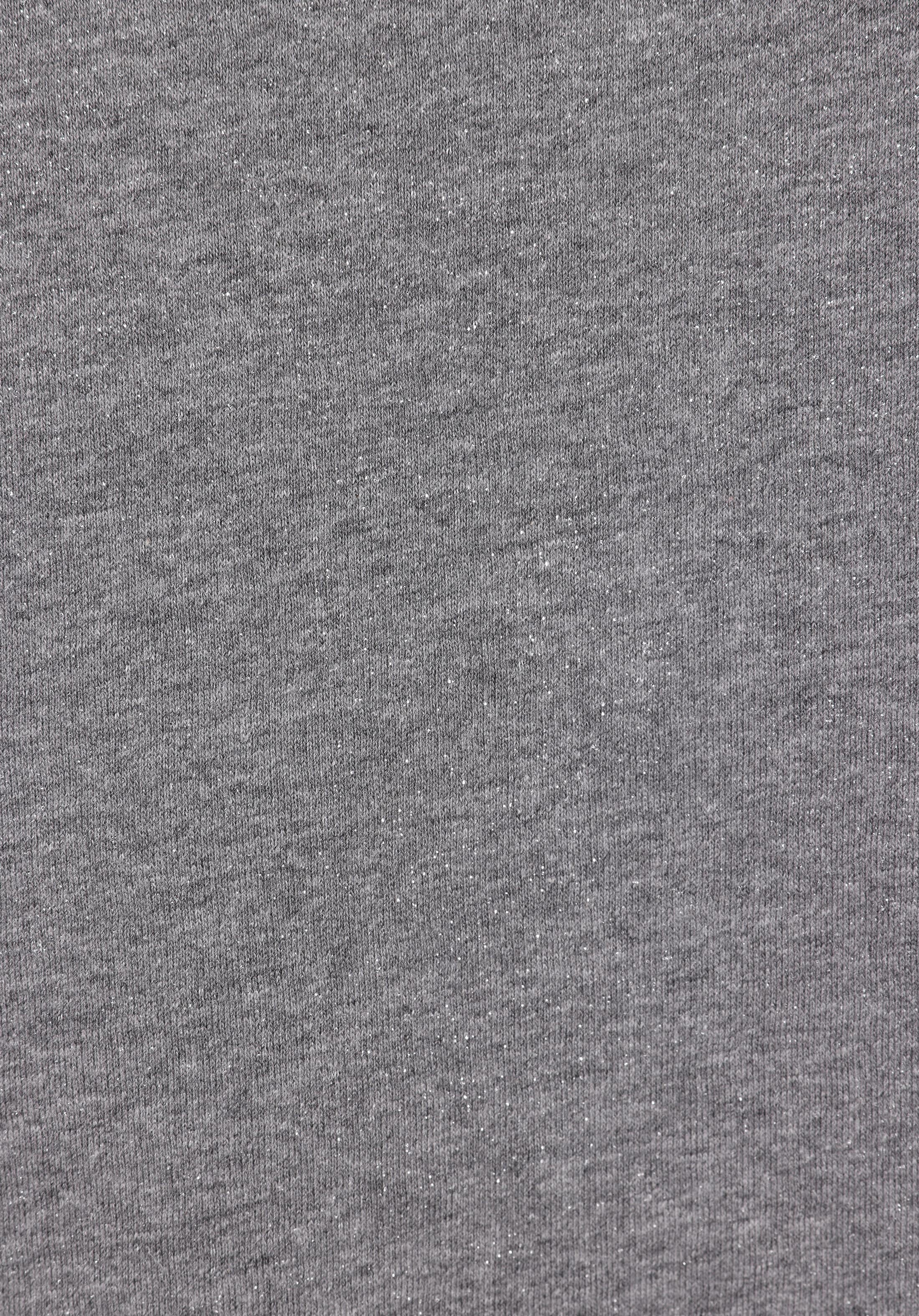 Regular Fit Yuvarlak Yaka Baskılı Kadın Gri Sweatshirt