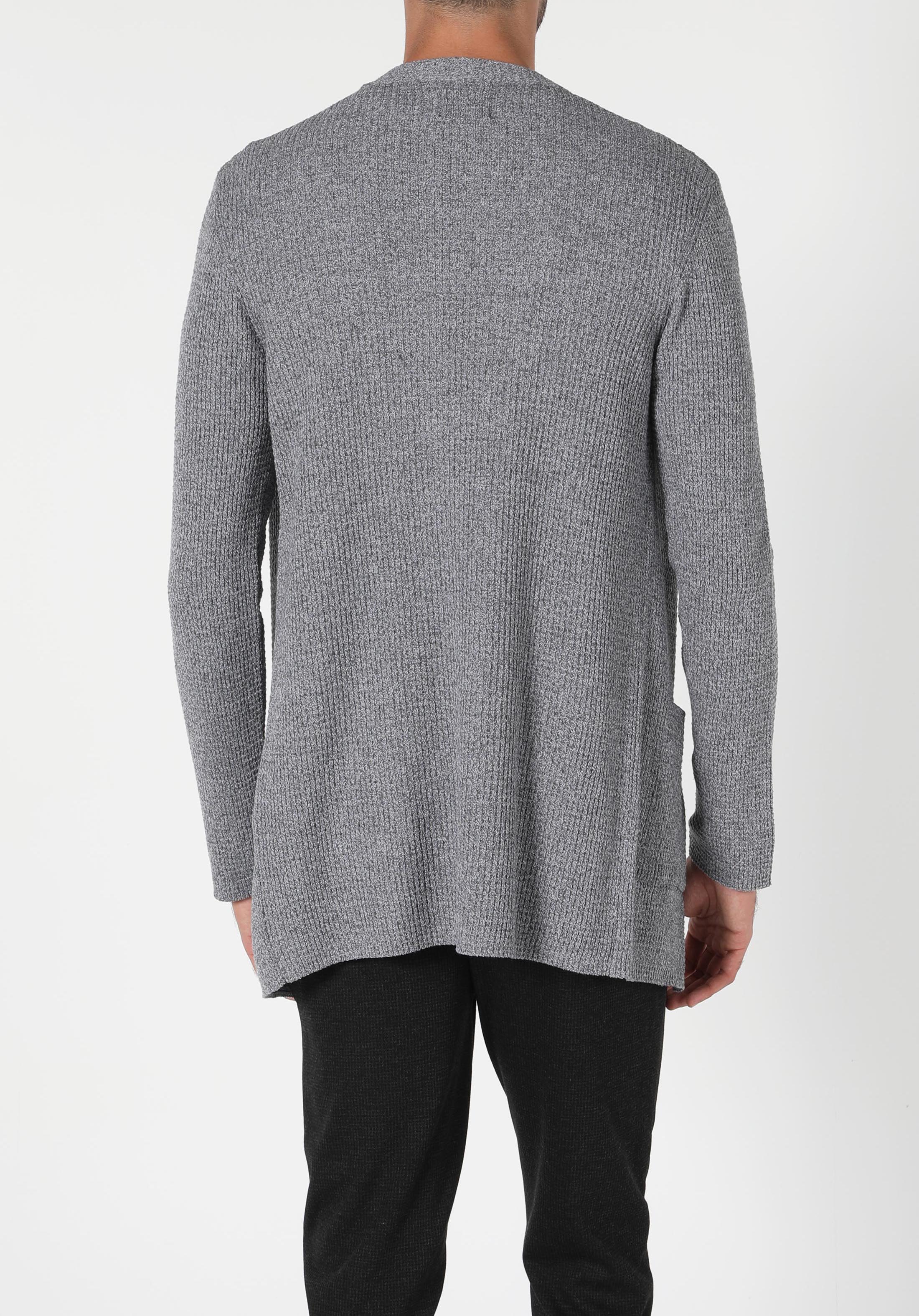 Slim Fit   Erkek Gri Hırka Cl1055416