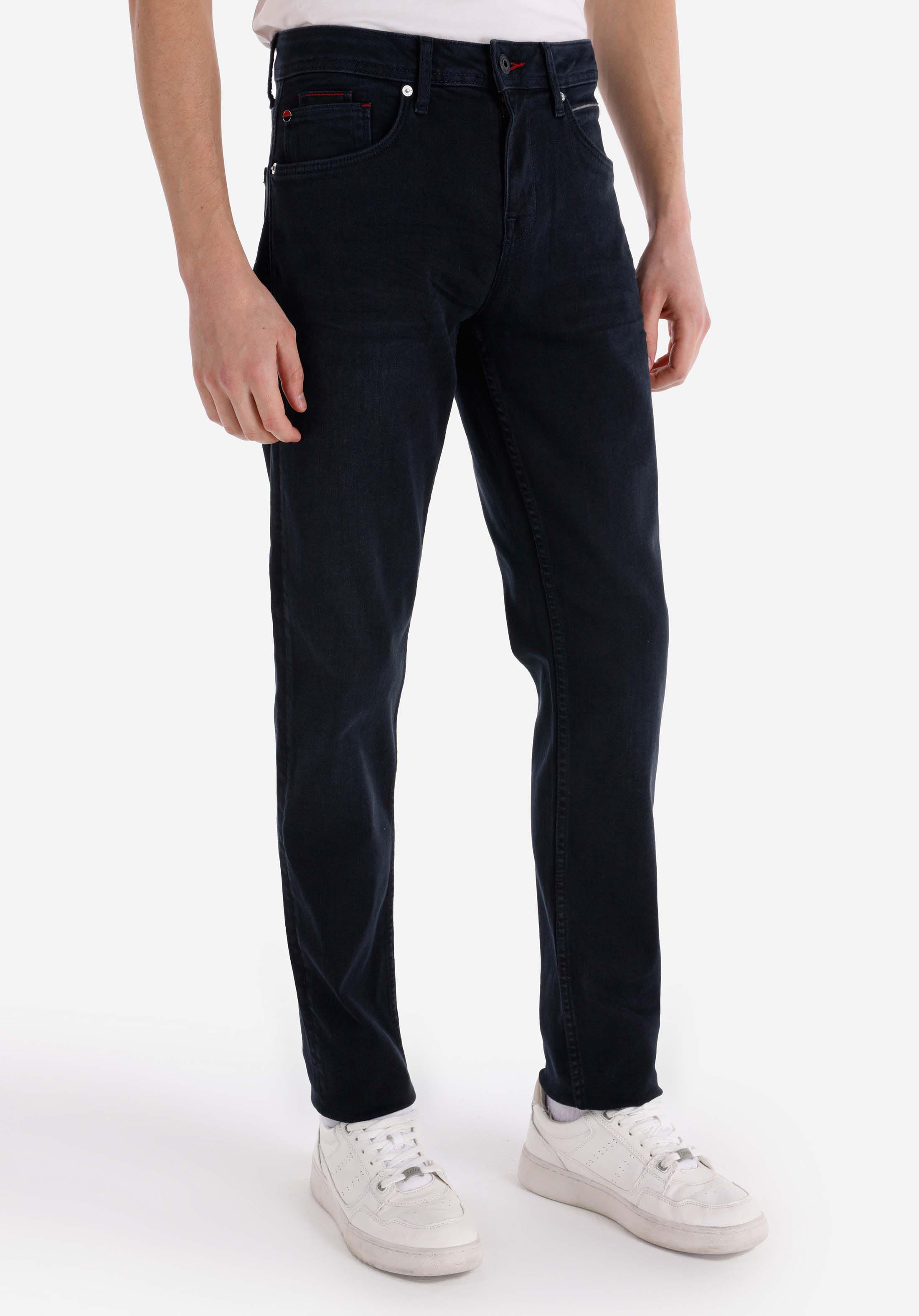 Straight Fit Düşük Bel Düz Paça Erkek Koyu İndigo Jean Pantolon