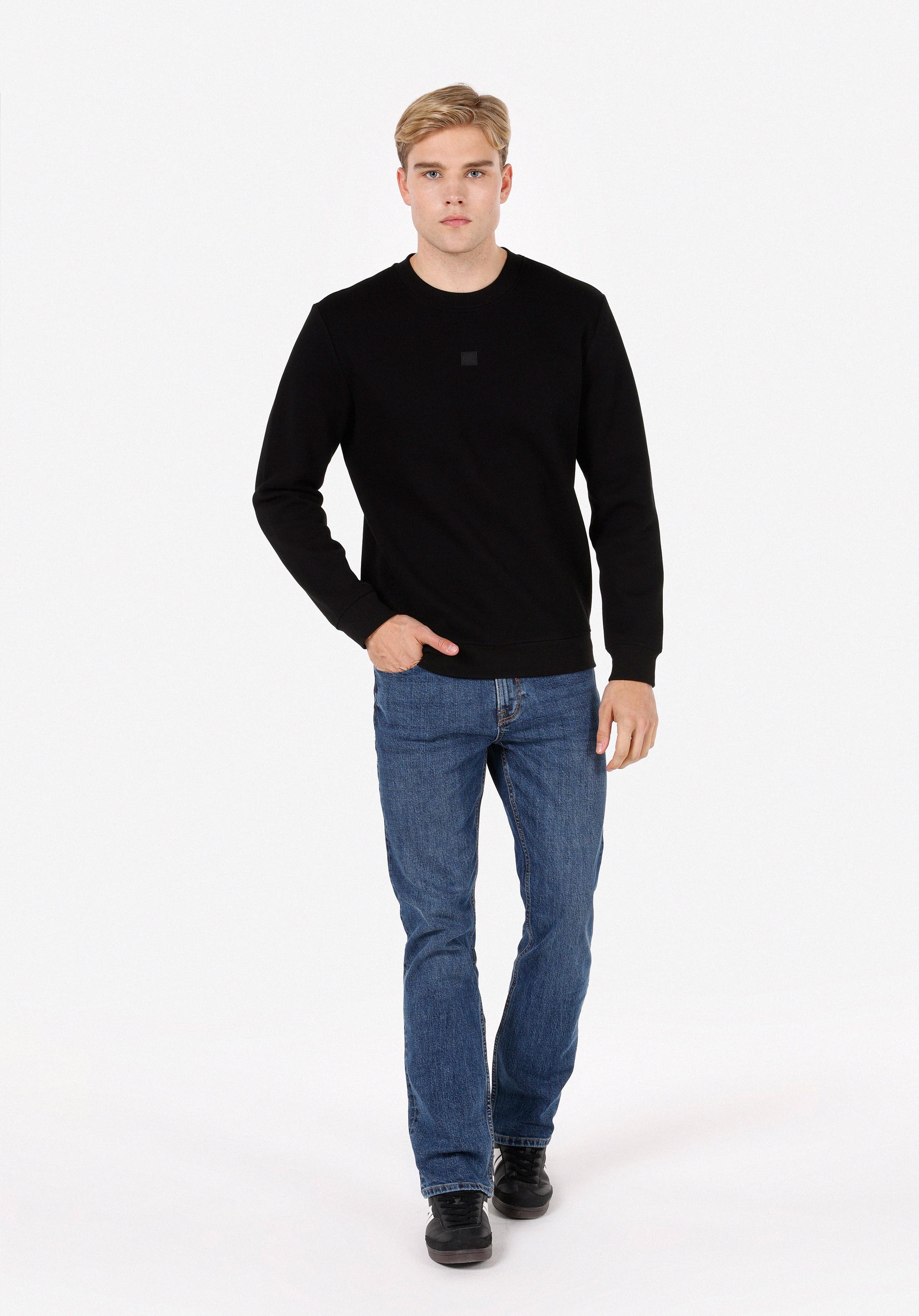 Regular Fit   Erkek Siyah Sweatshirt