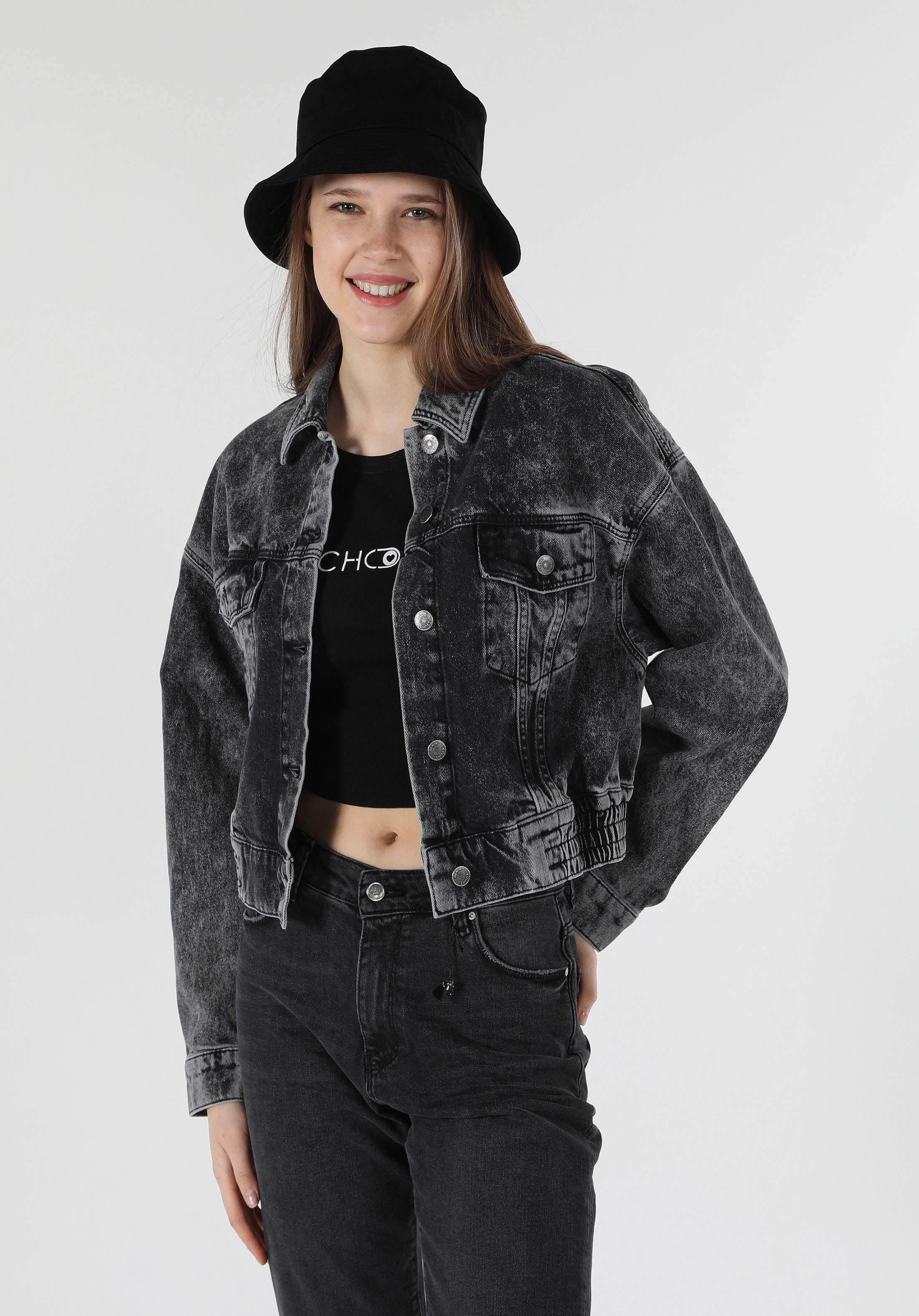 Oversize Fit Siyah Kadın Ceket Cl1058097