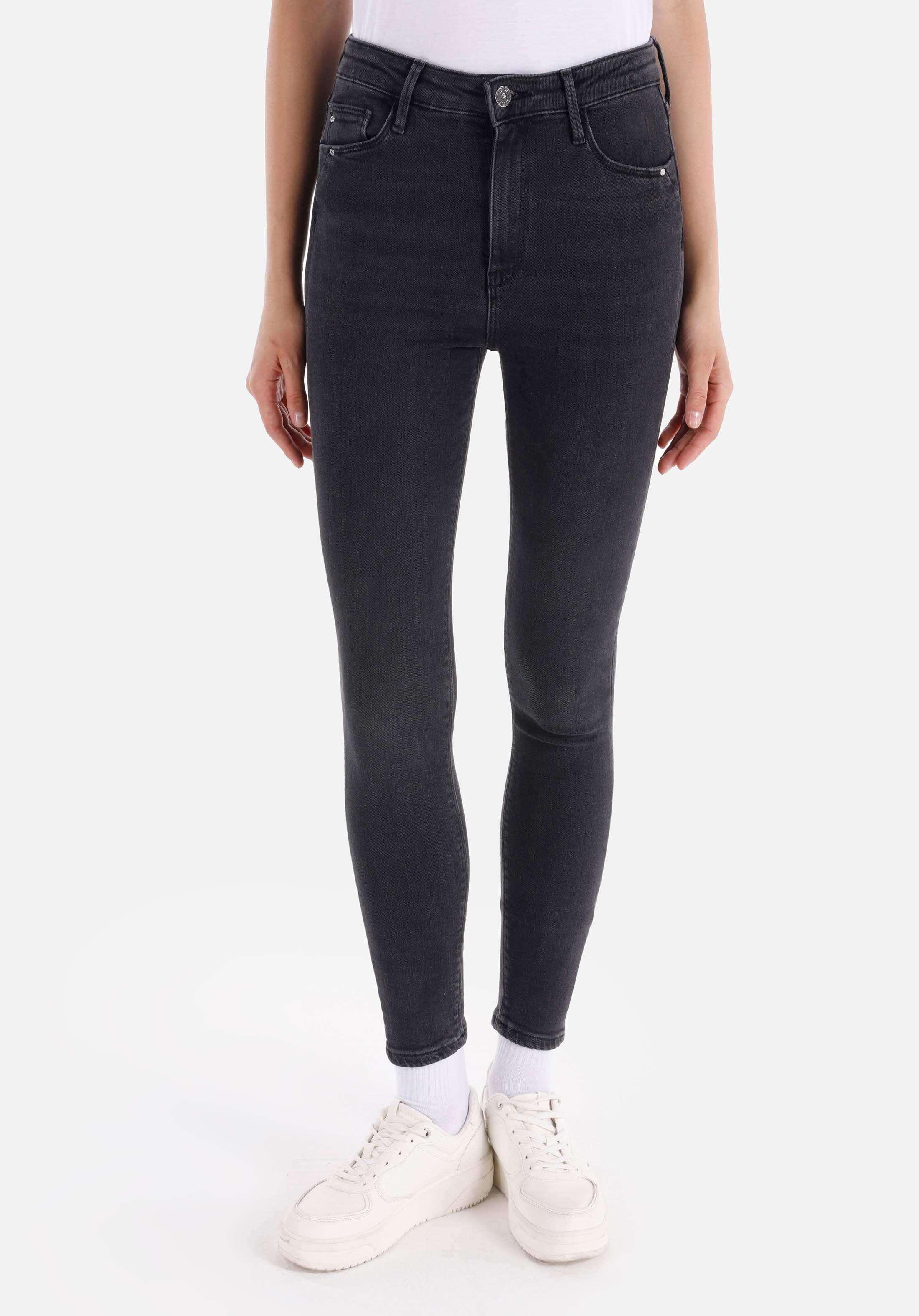 759 Lara Skinny Fit Orta Bel Dar Paça Kadın Siyah Jean Pantolon