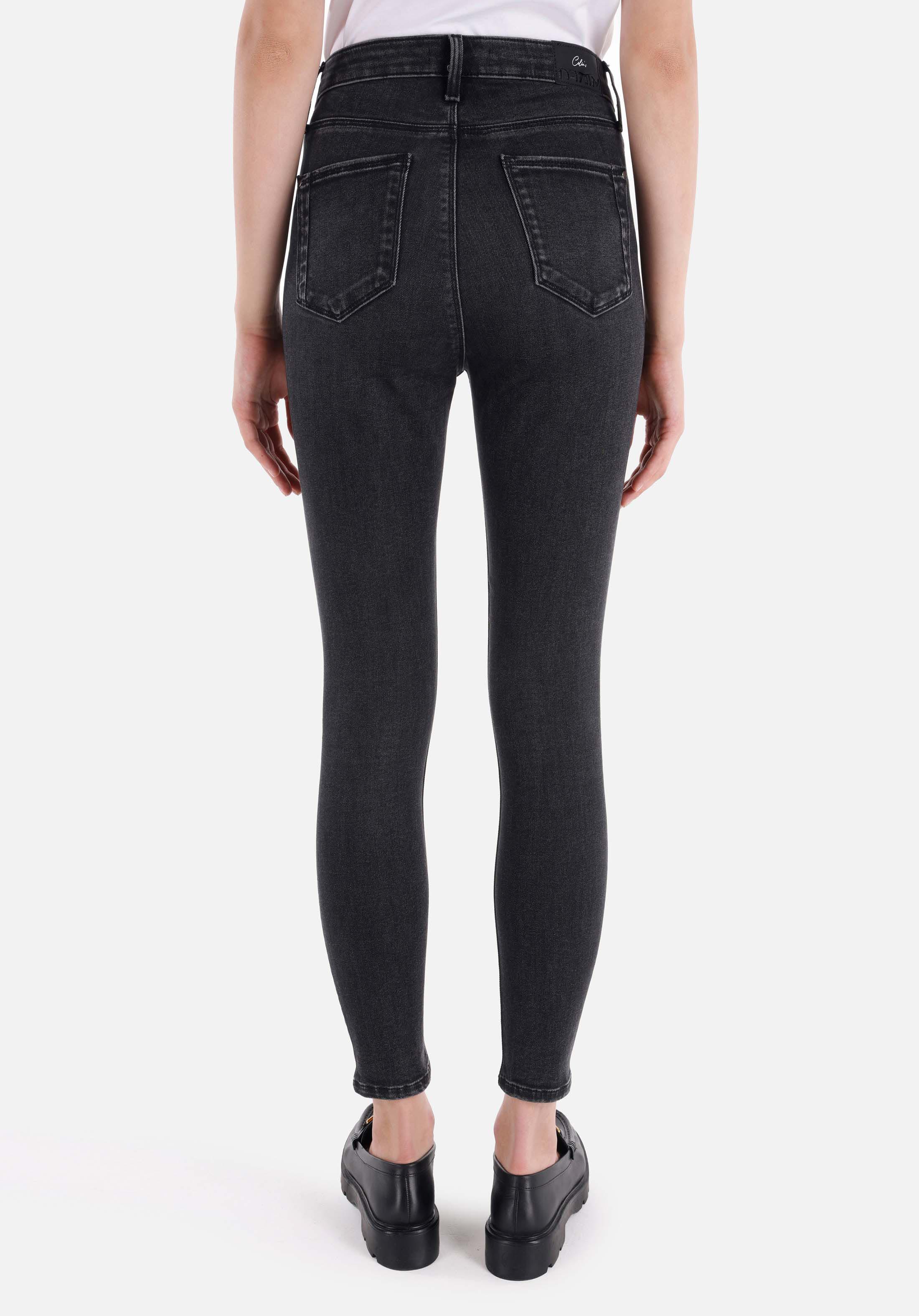 Skinny Fit Orta Bel Dar Paça Kadın Denim Jean Pantolon