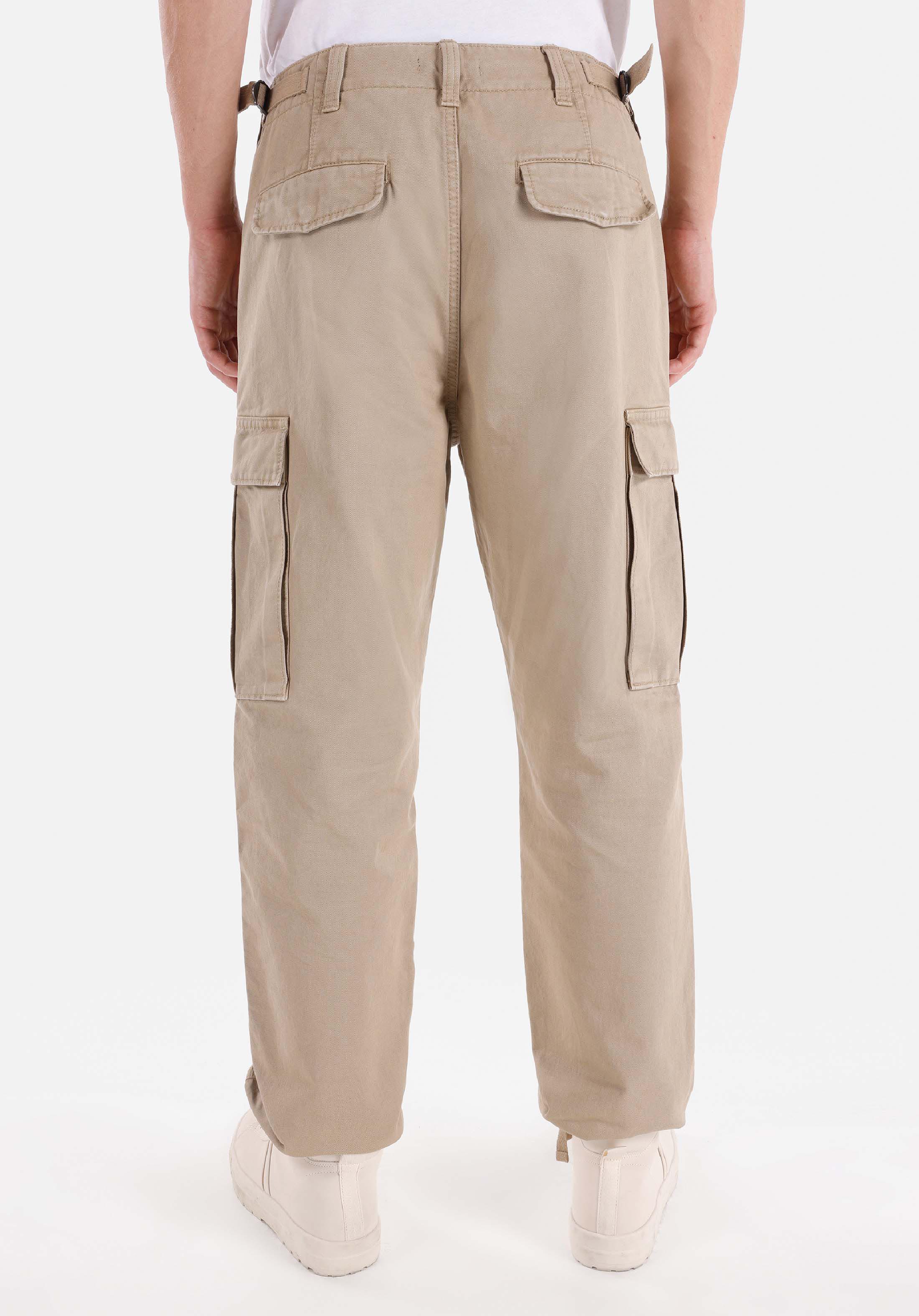 Comfort Fit Orta Bel Düz Paça Erkek Bej  Pantolon