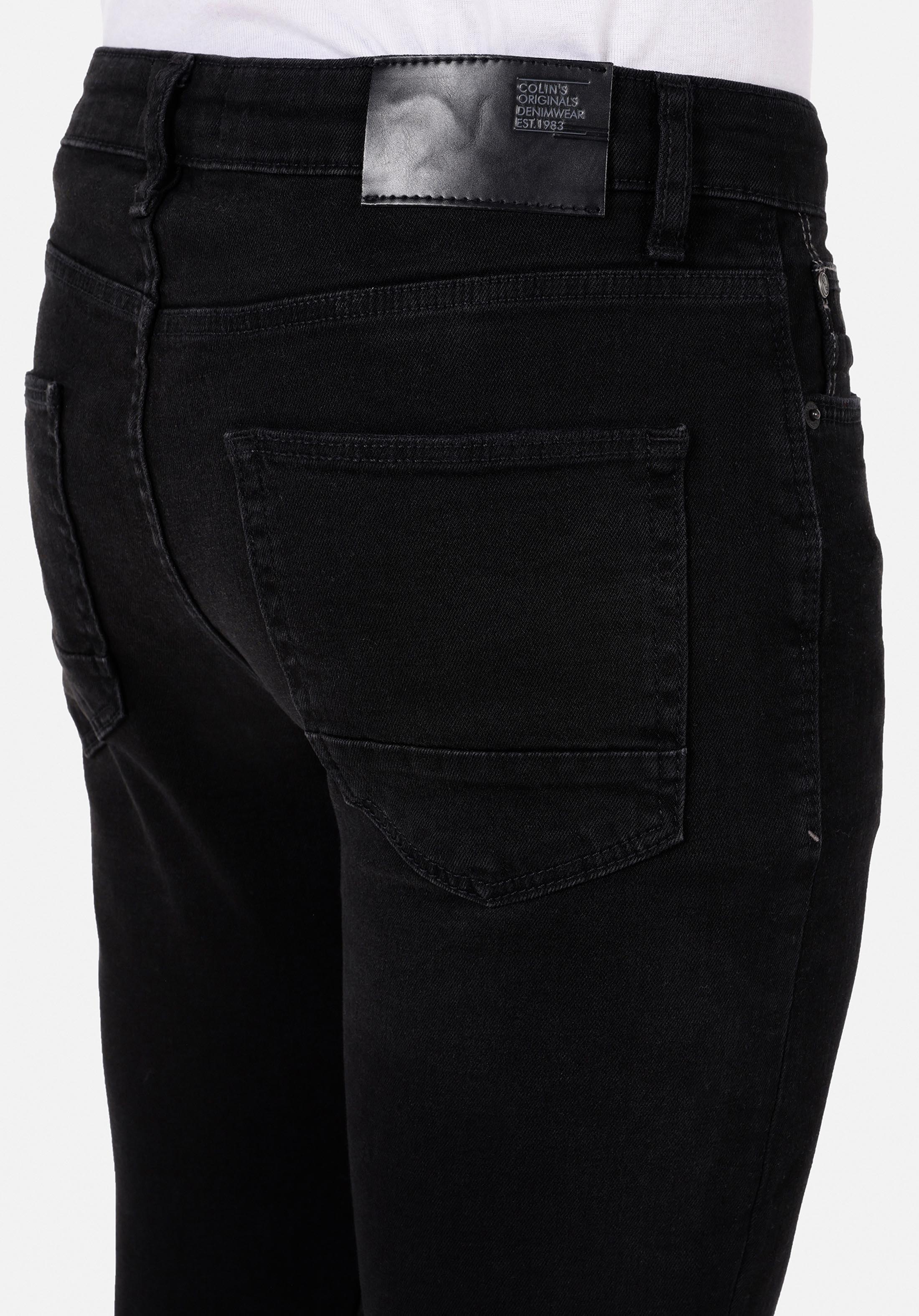 Skinny Fit Yüksel Bel Dar Paça Erkek Siyah Jean Pantolon