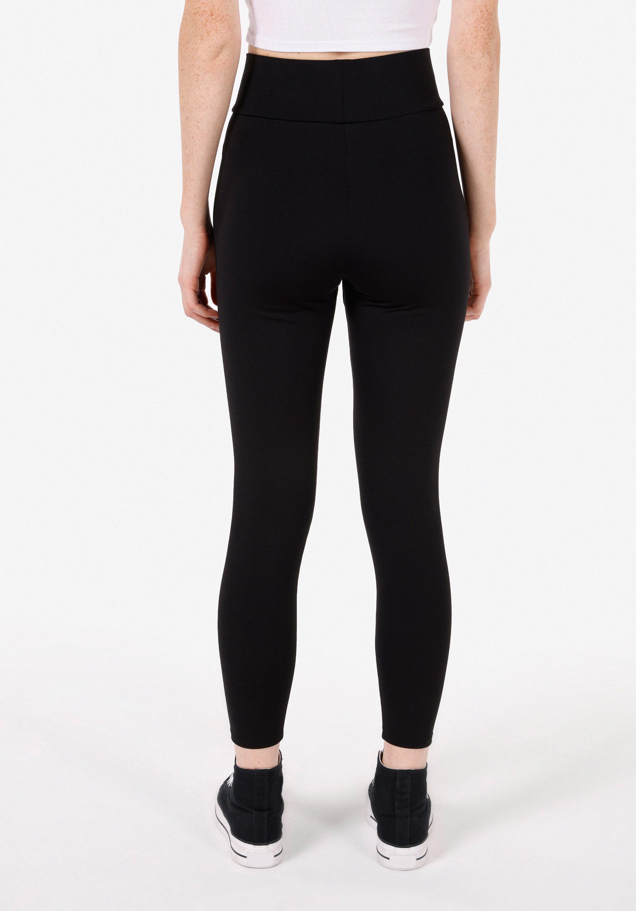 Slim Fit Yüksel Bel  Kadın Siyah Örme Tayt