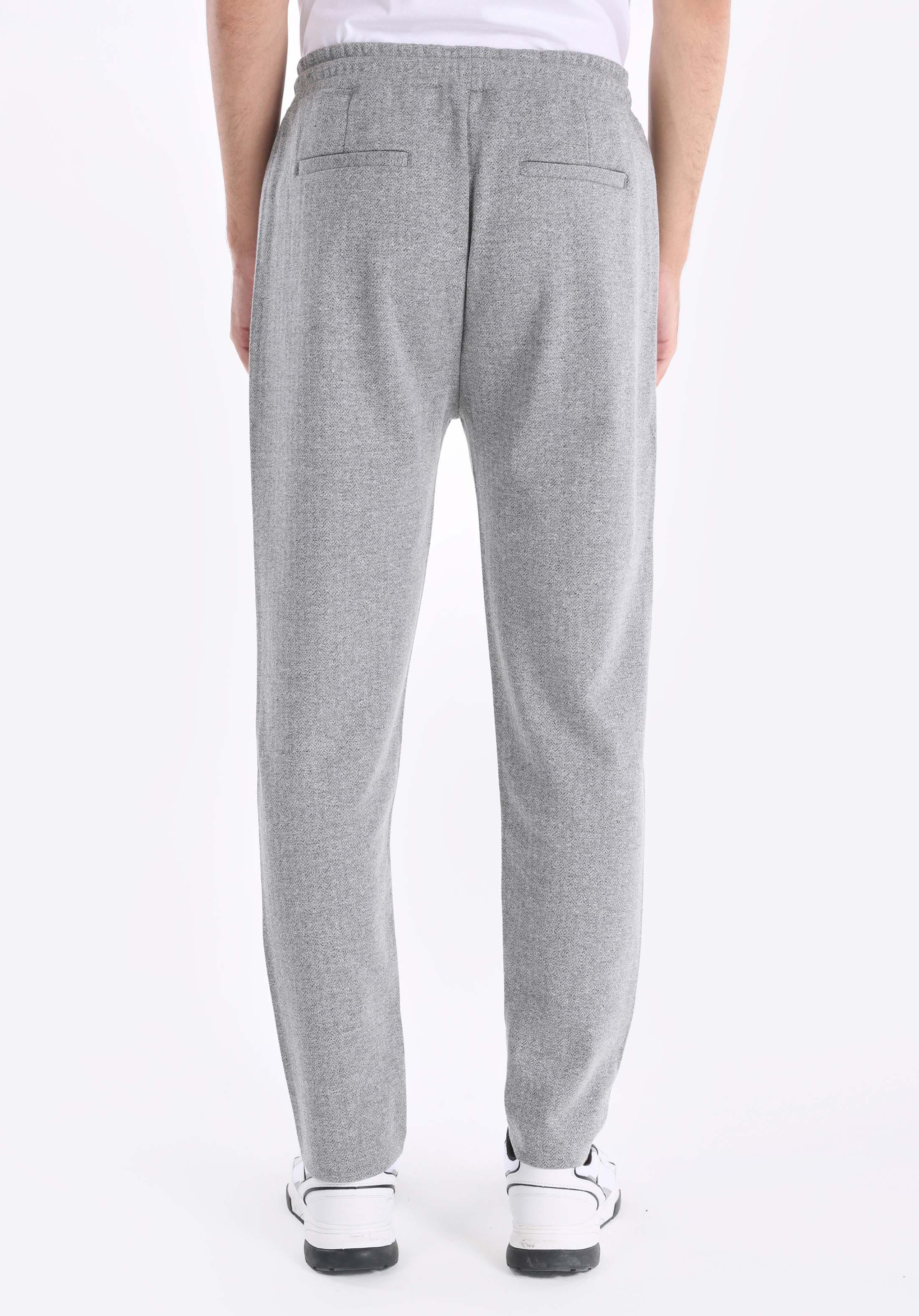 Slim Fit Orta Bel Düz Erkek Gri Eşofman Altı