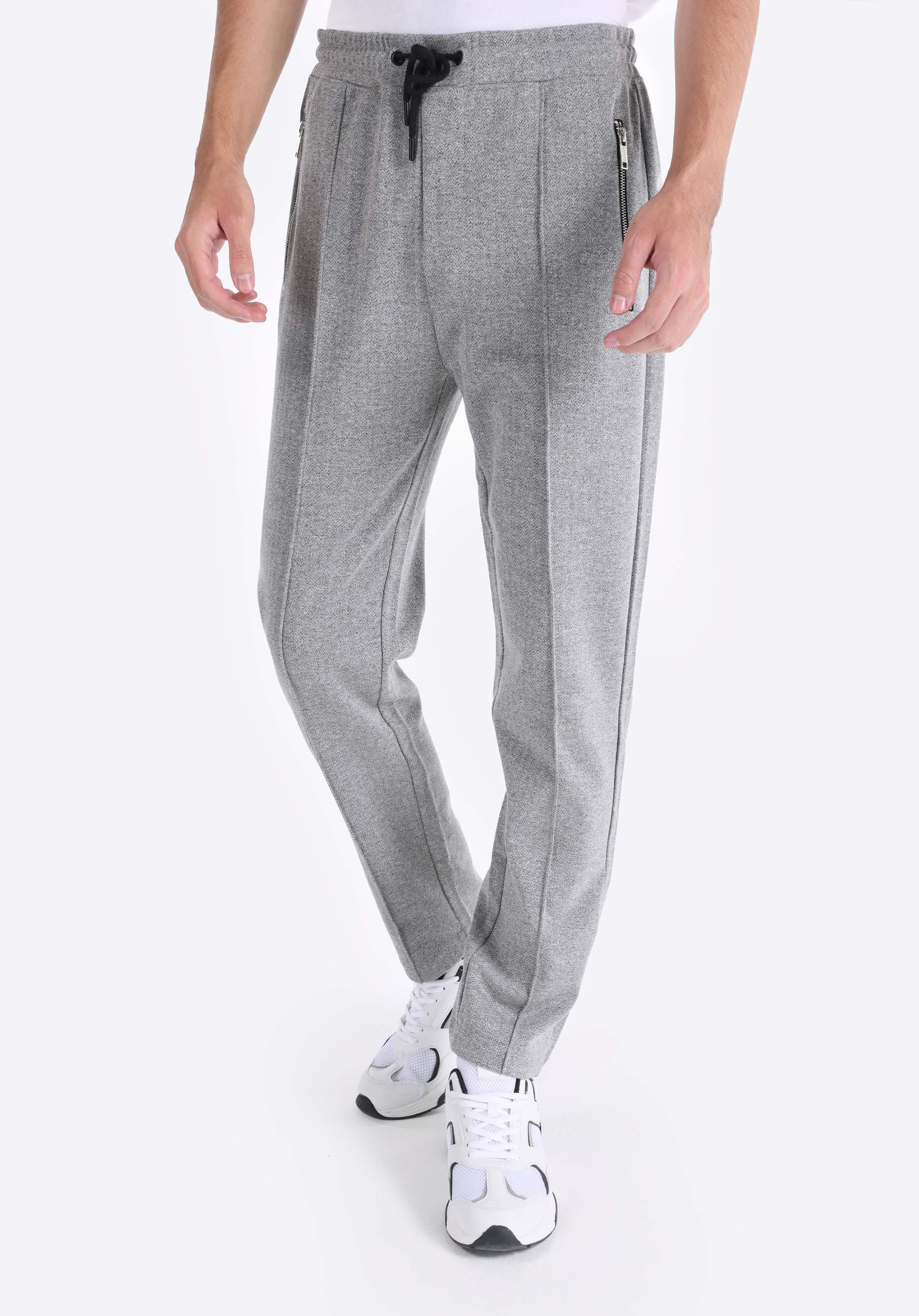 Slim Fit Orta Bel Düz Erkek Gri Eşofman Altı